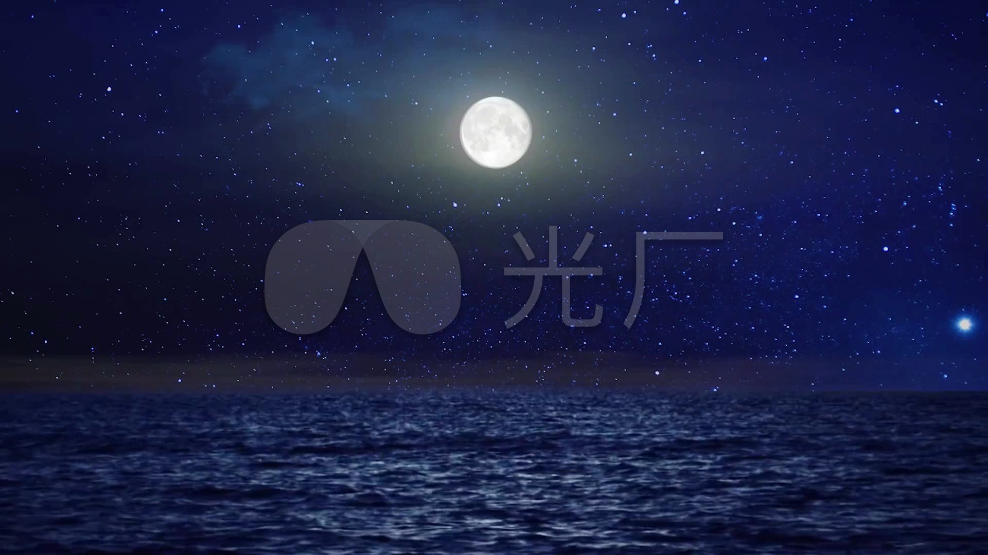 海面月夜,大海,海浪,圆月,月亮,唯美