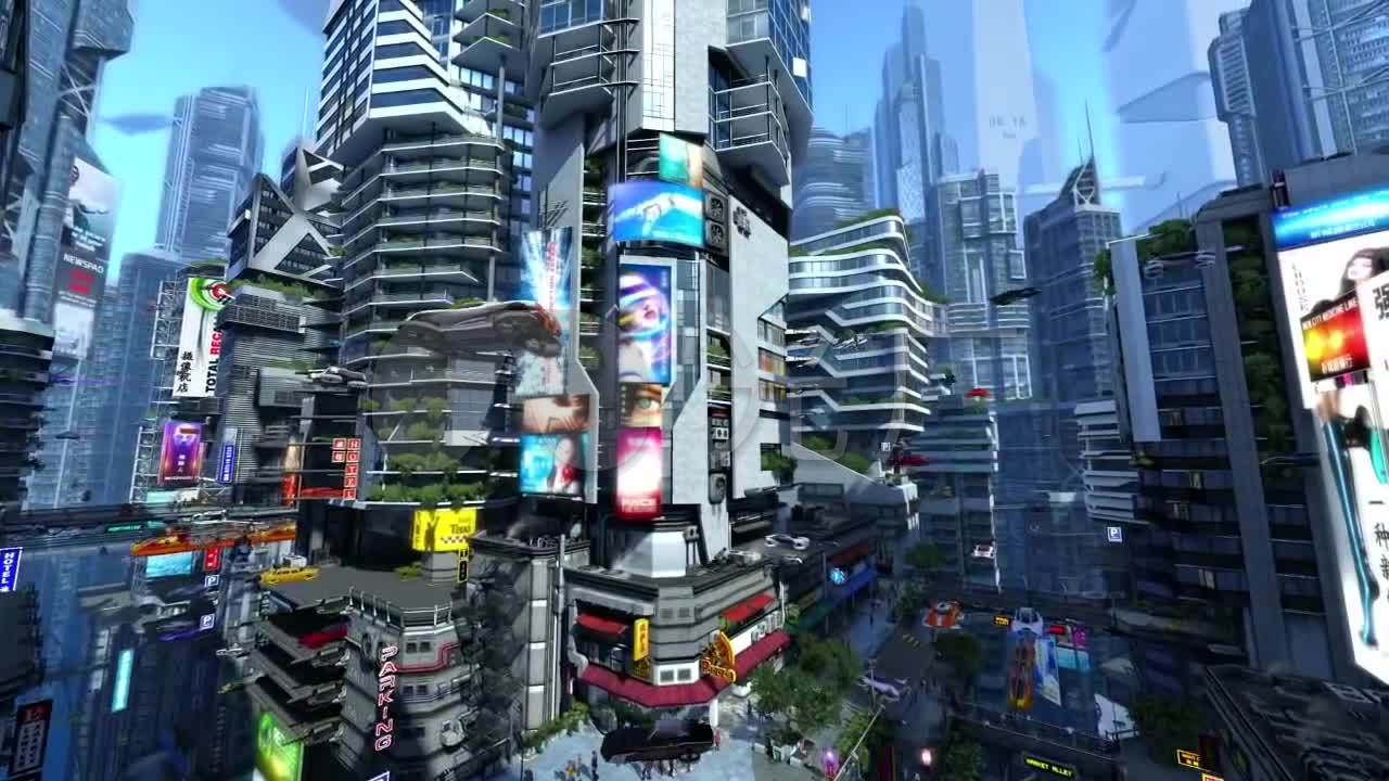 城市,未来城市,科技,街景,科幻,外太空