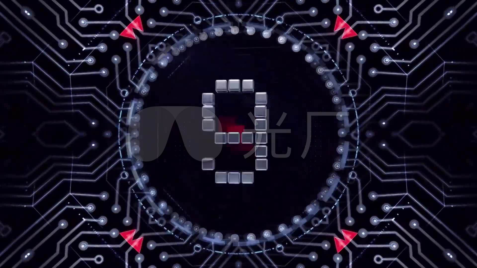 科幻电路板十秒倒计时_1920x1080_高清视频素材下载