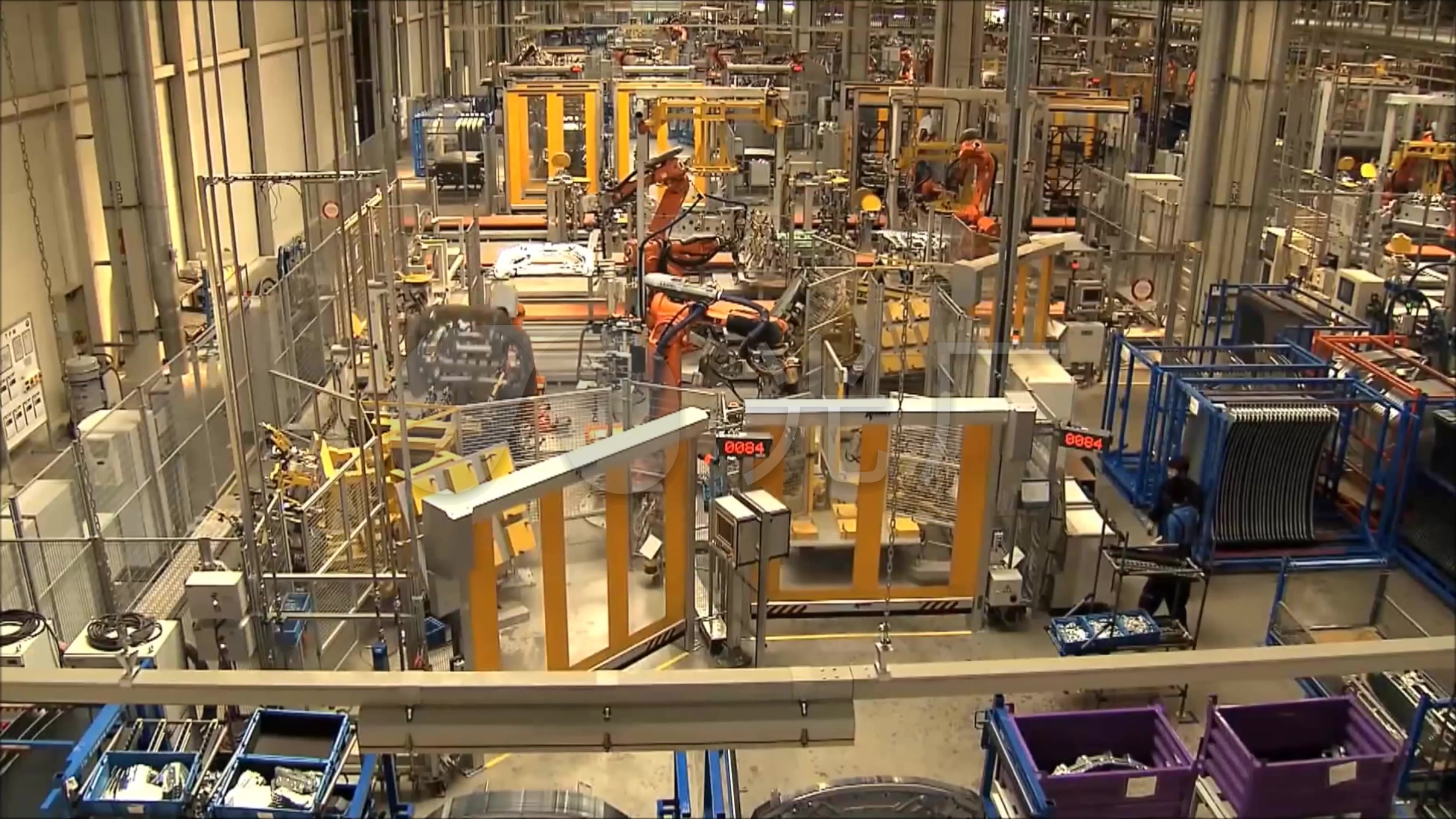 机械工业科技工厂生产线实拍视频素材