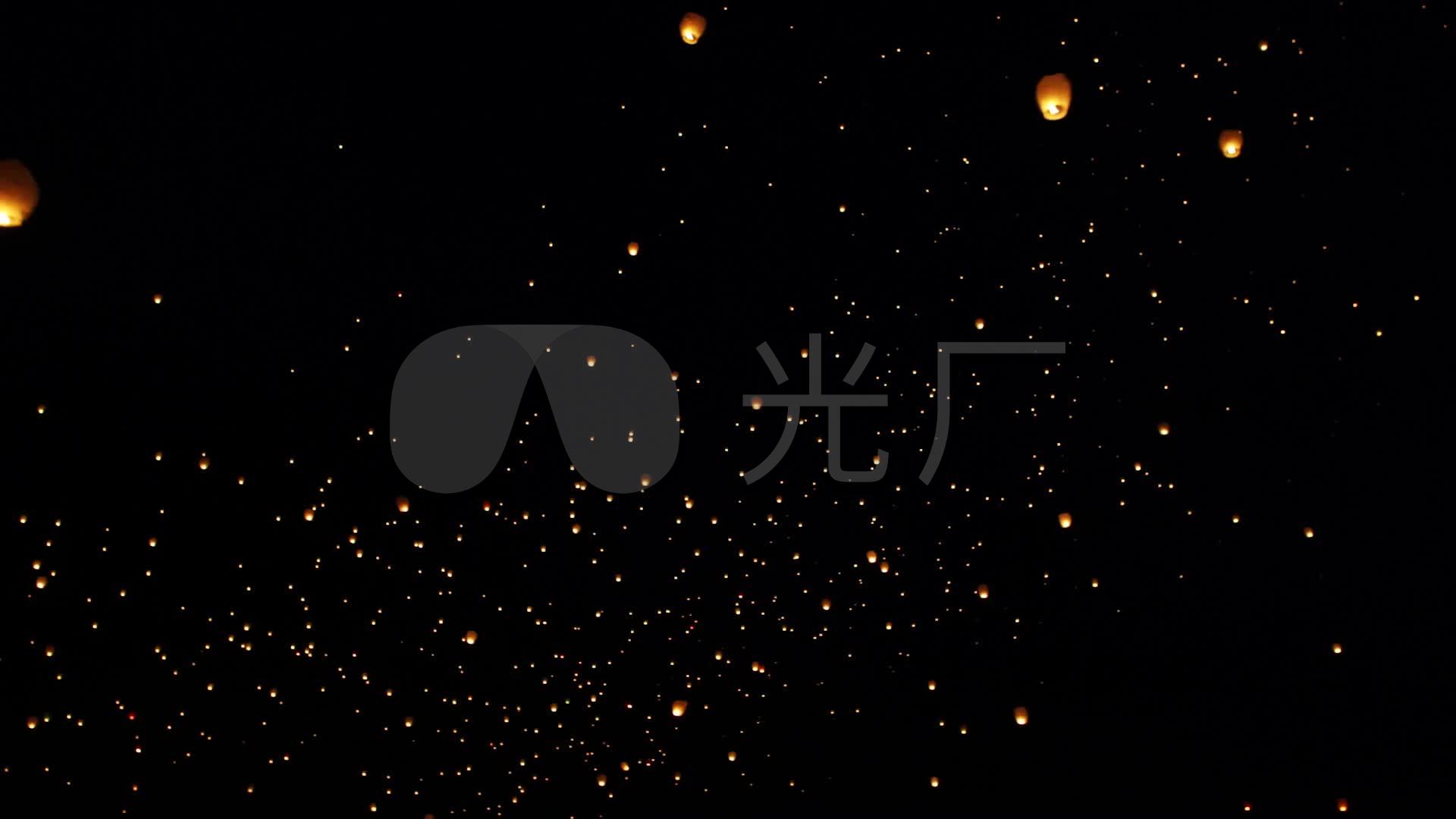 唯美温馨的放飞孔明灯祈福灯