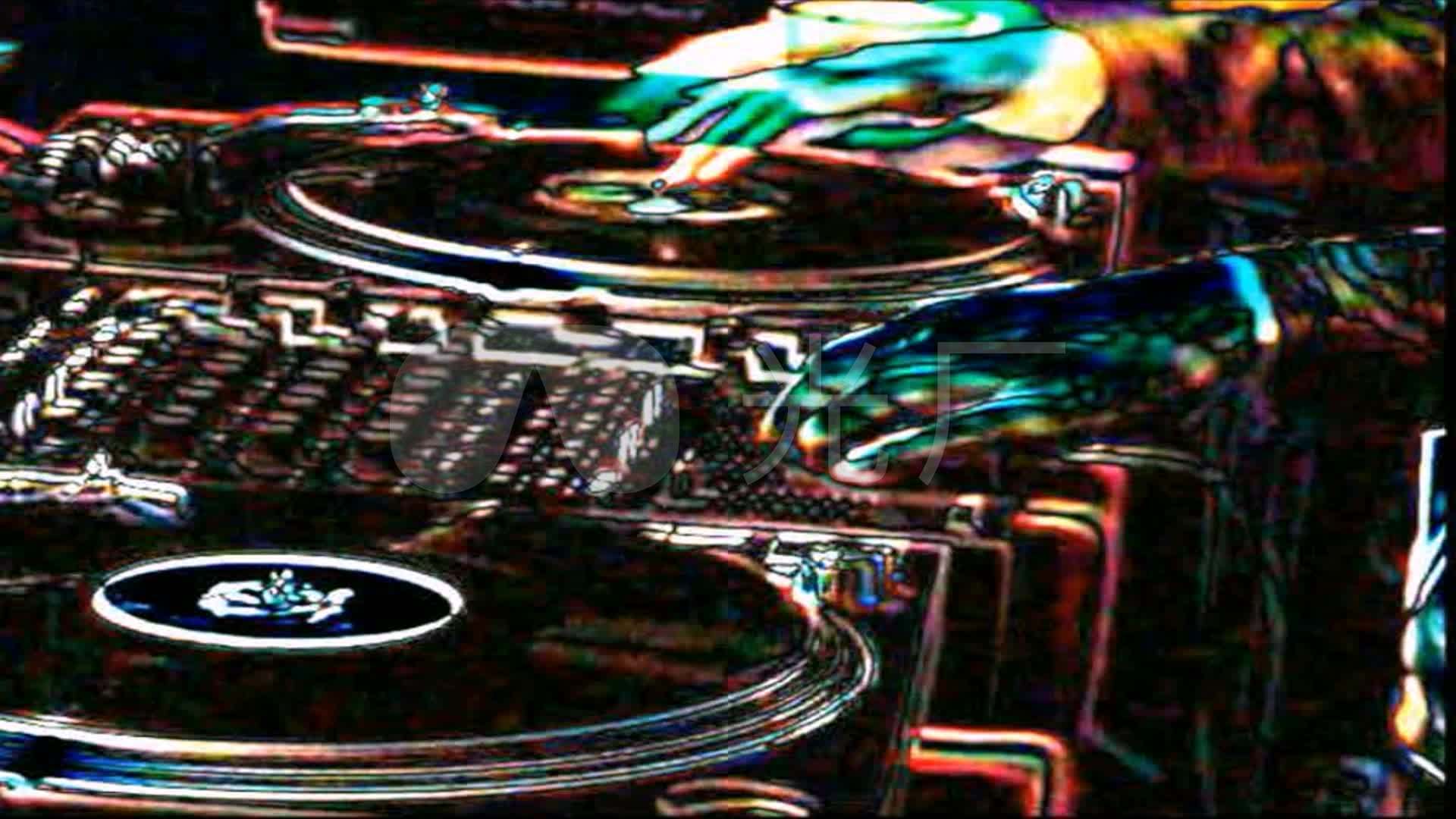 dj搓碟线条闪现_1920x1080_高清视频素材下载(编号:)