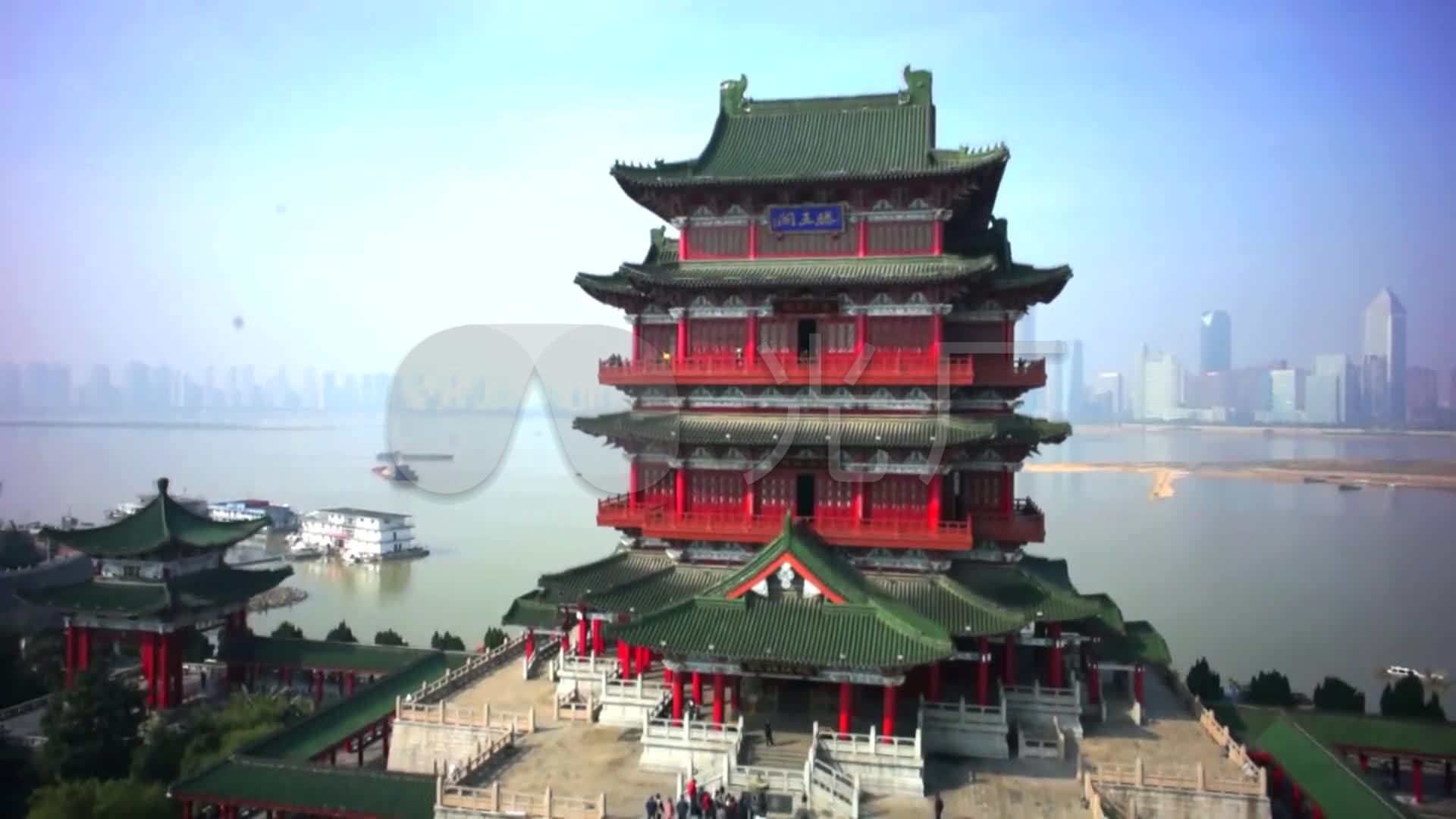 航拍江西南昌标志性建筑和景点_01080_高清