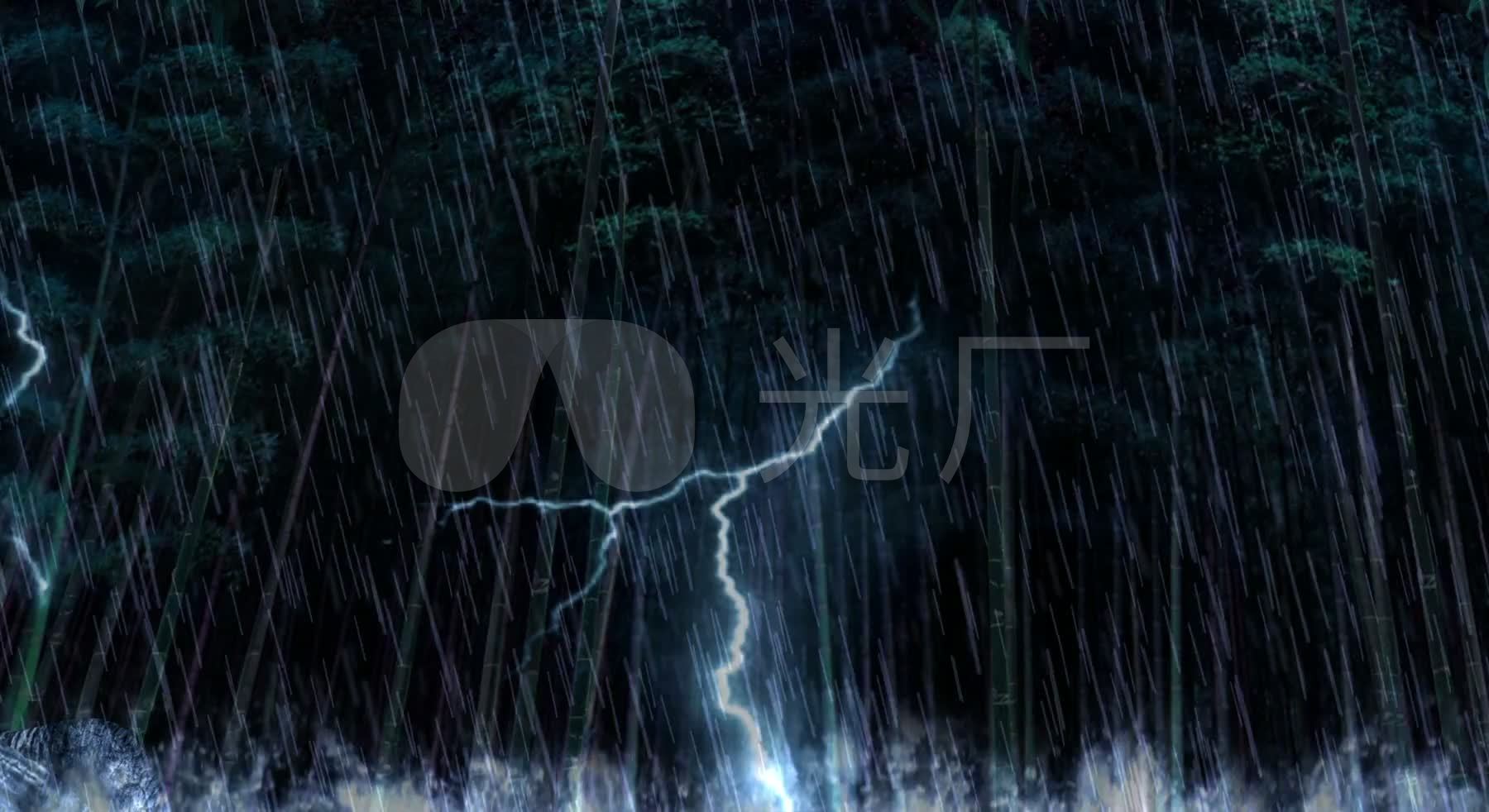 下雨闪电_1800x982_高清视频素材下载(编号:465808)