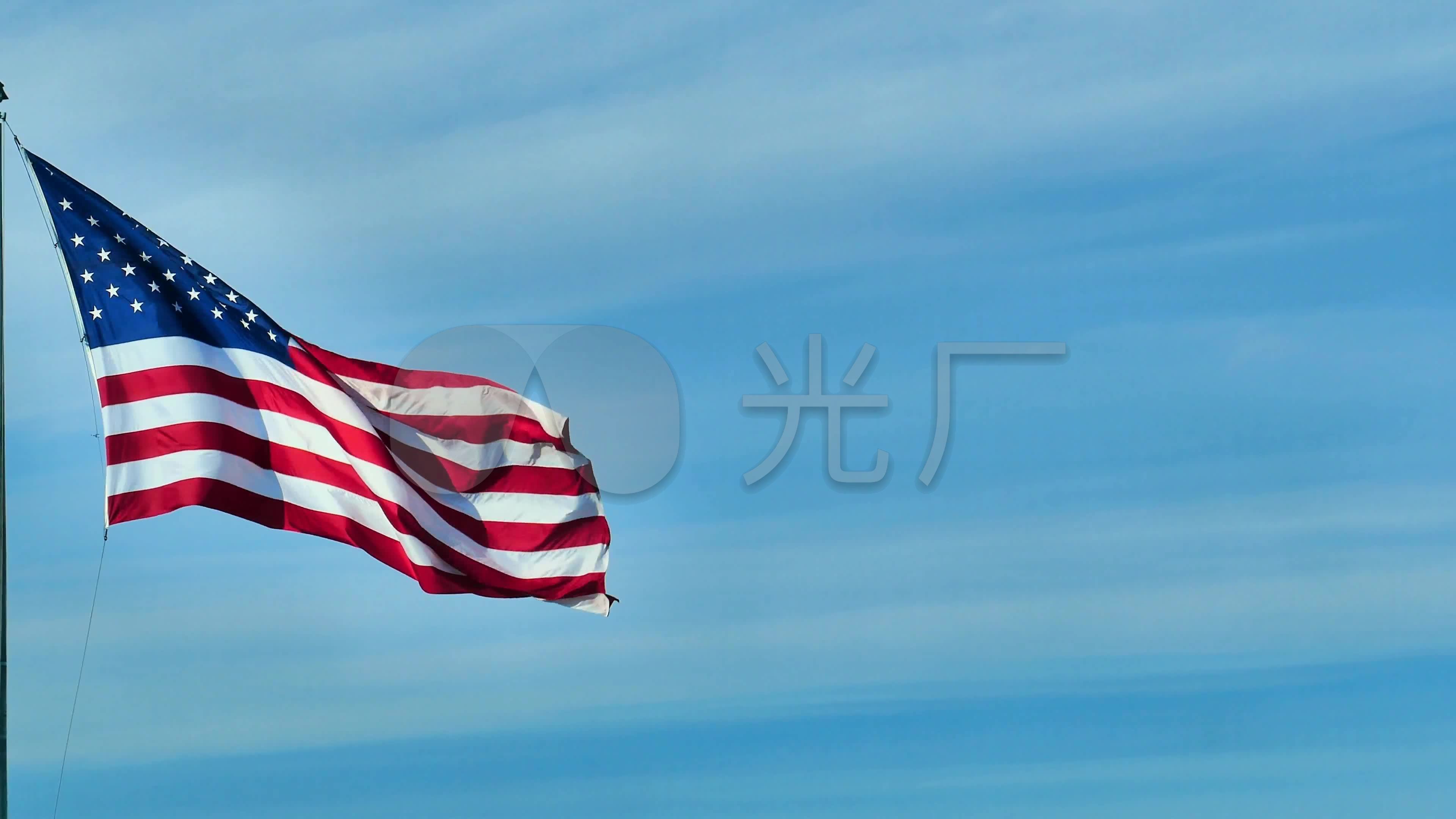 【4k】星条旗飘扬vj美国国旗_3840x2160_高清视频素材下载(编号