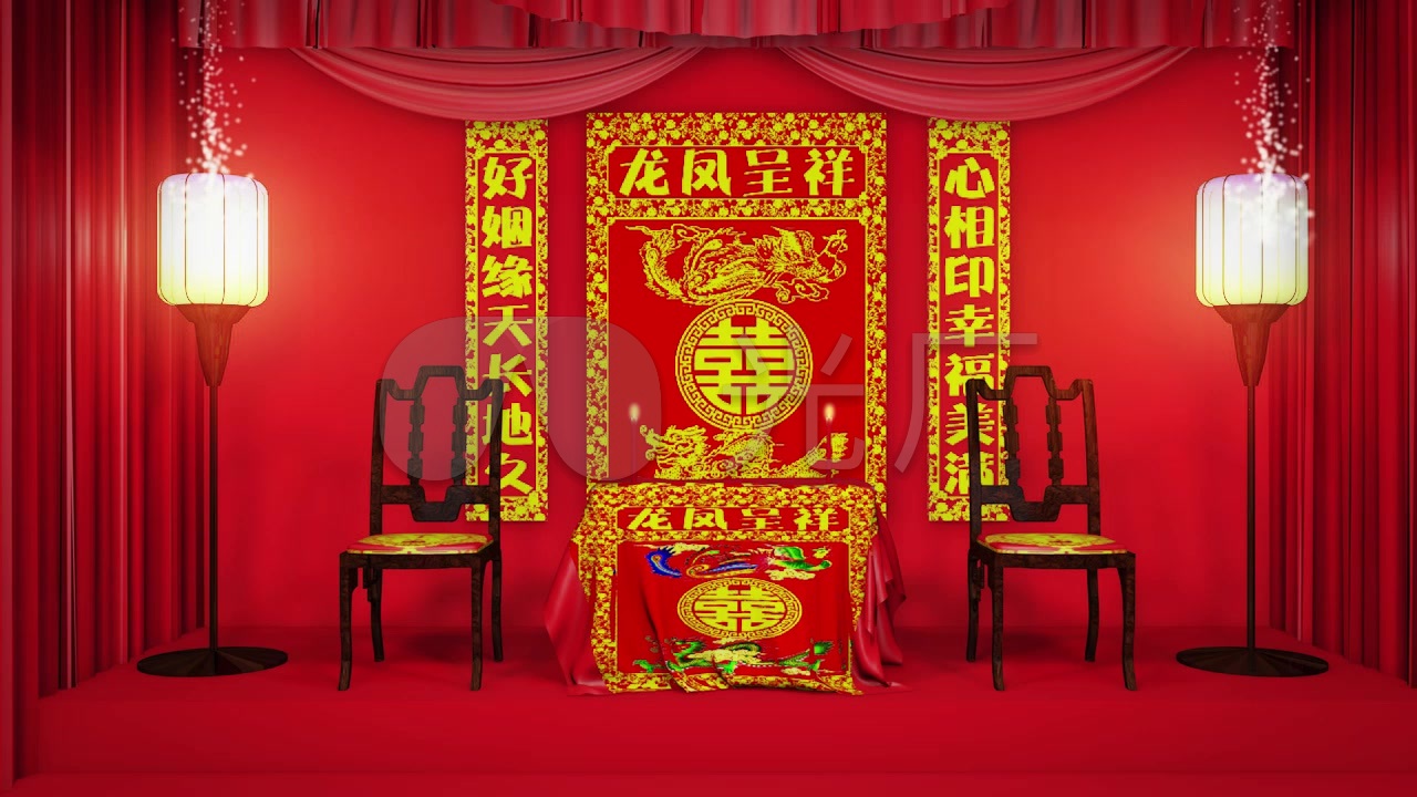 古典拜堂成亲婚礼视频_1280x720_高清视频素材下载(:)