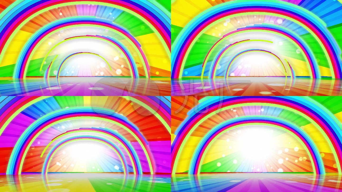 儿童节彩虹桥演出背景
