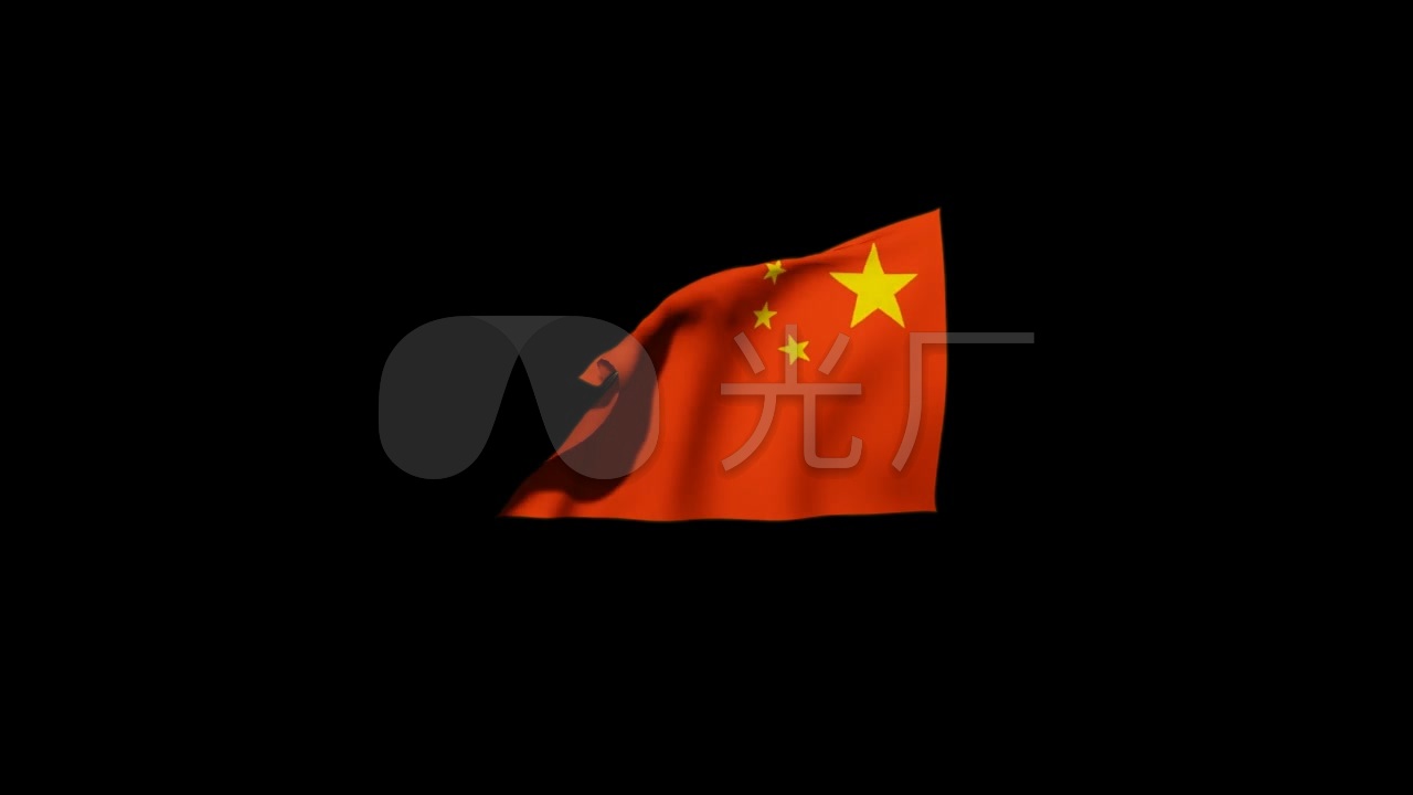 中国国旗_1280x720_高清视频素材下载(编号:493438)