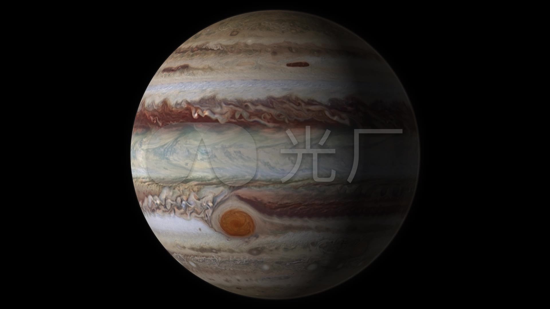 木星自旋高清视频素材