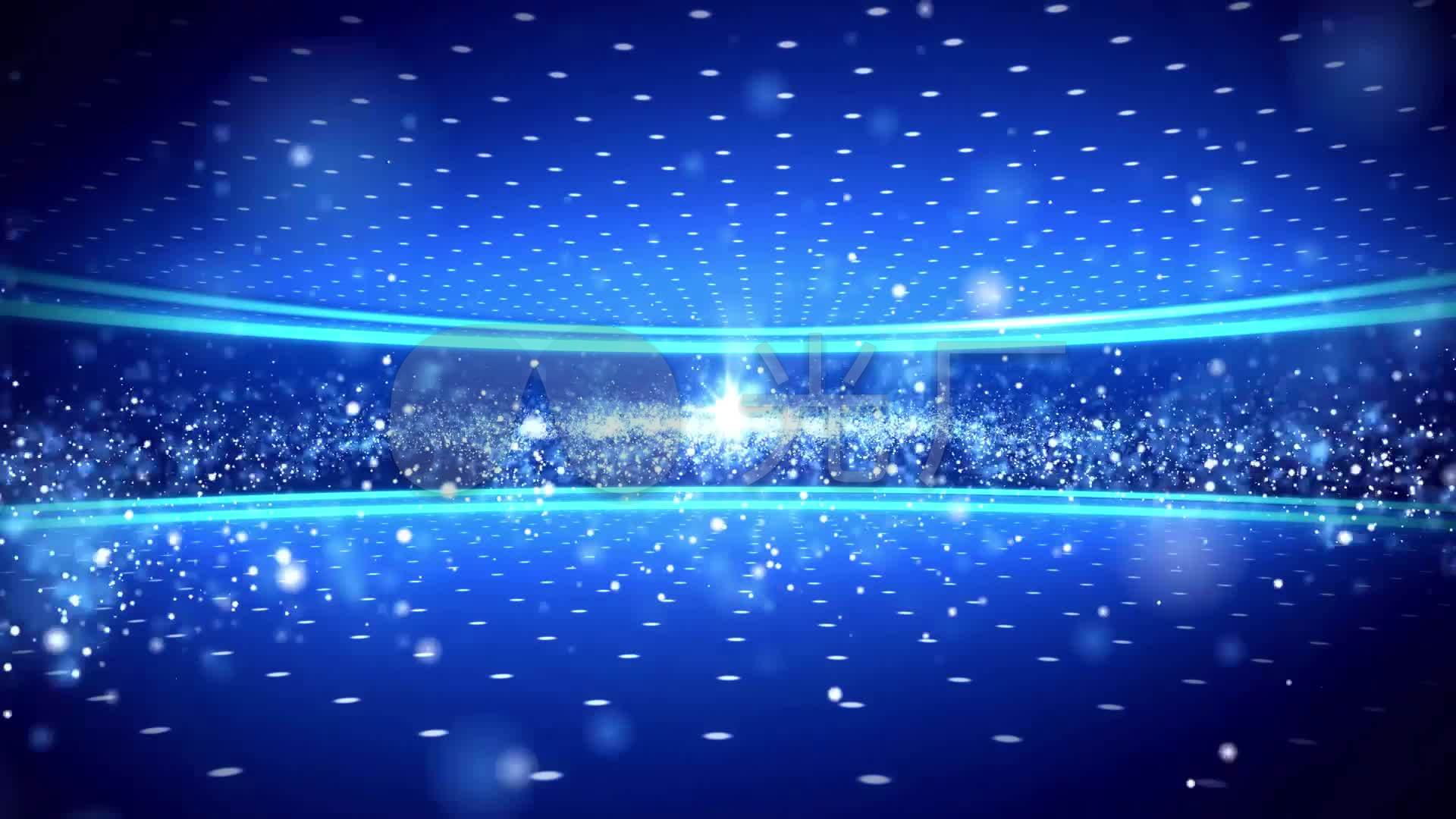 蓝色粒子推进唯美动感【舞台晚会背景】