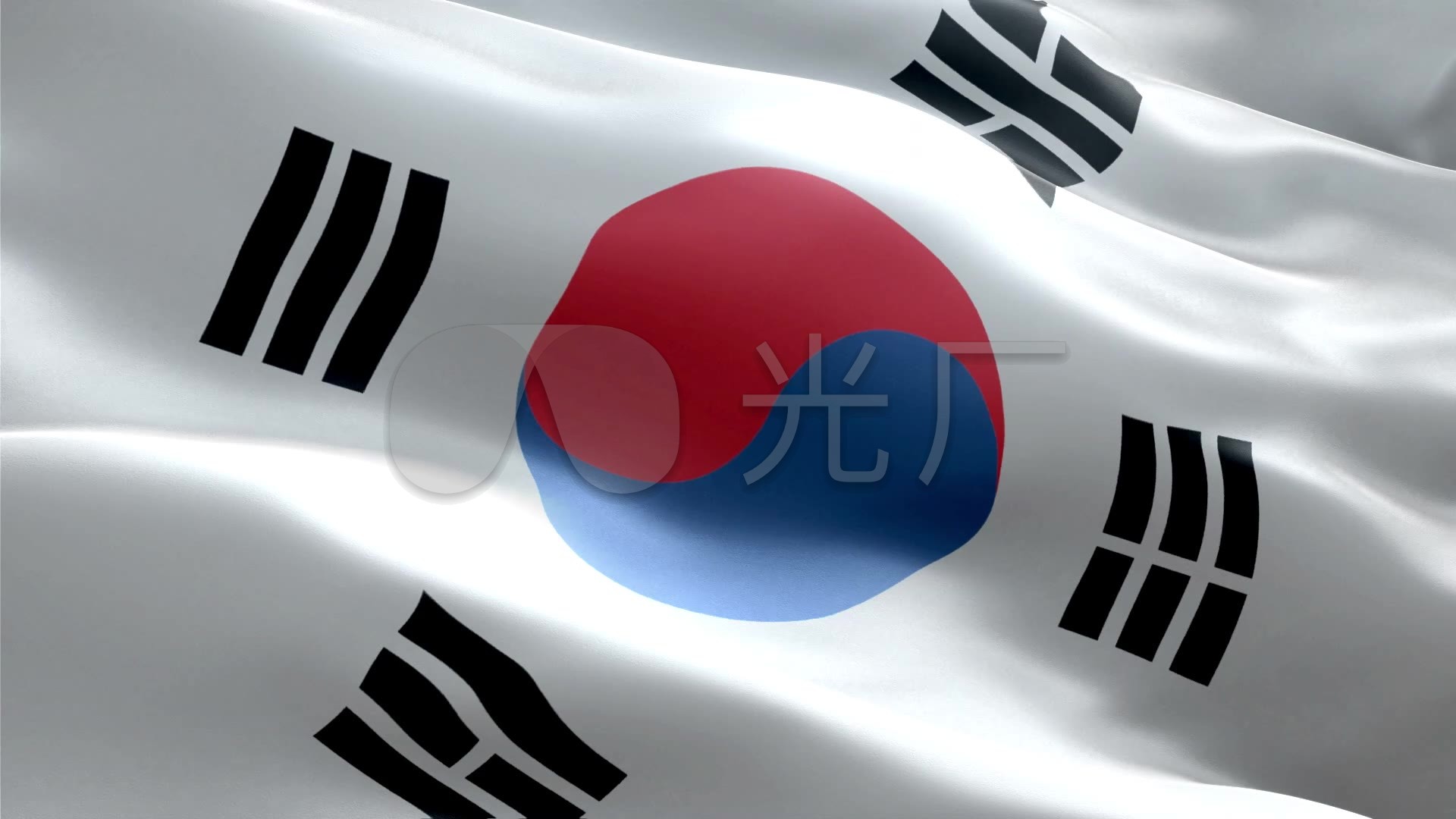 韩国国旗_1920x1080_高清视频素材下载(编号:511585)