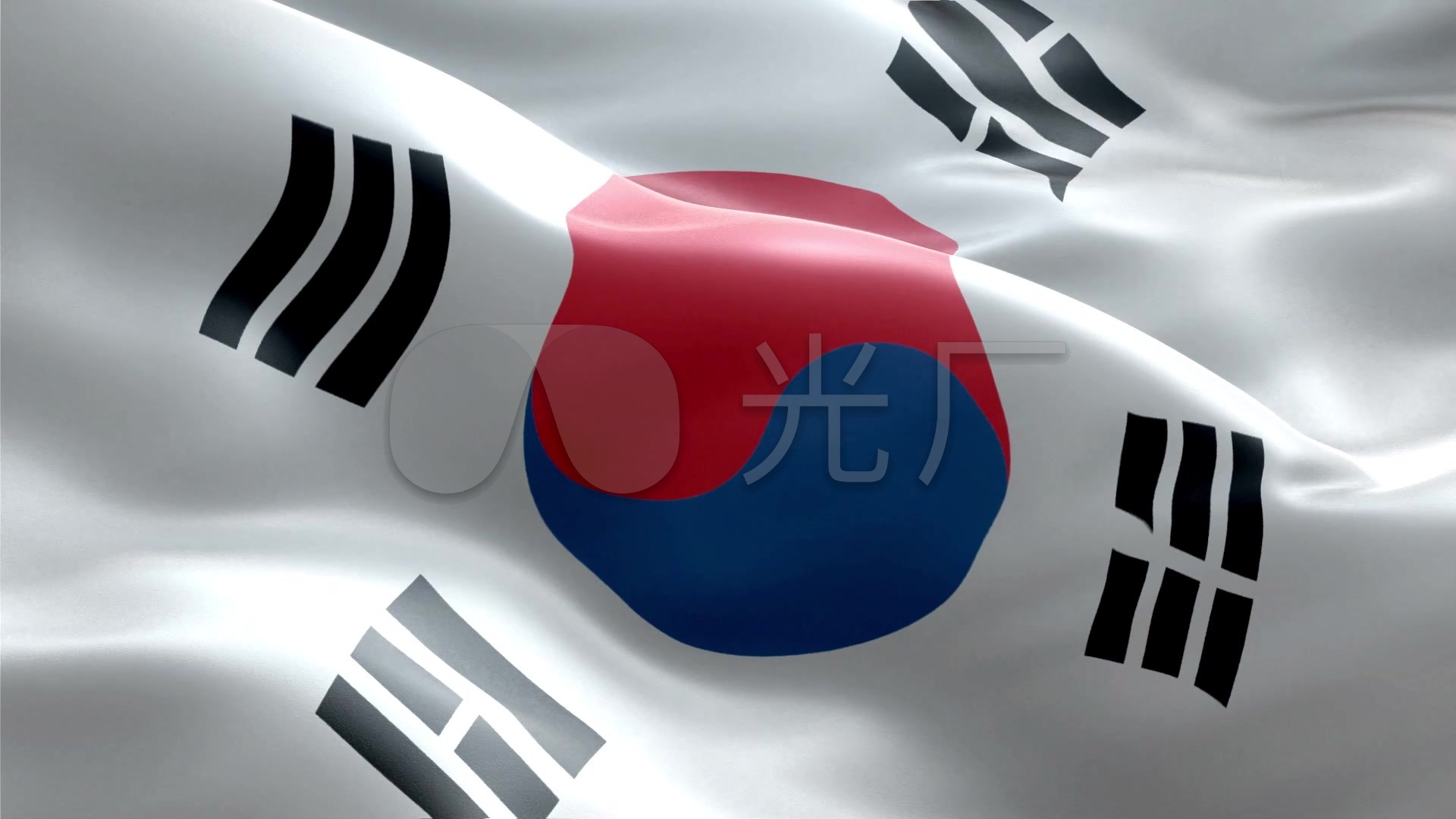 韩国国旗_1920x1080_高清视频素材下载(编号:511585)
