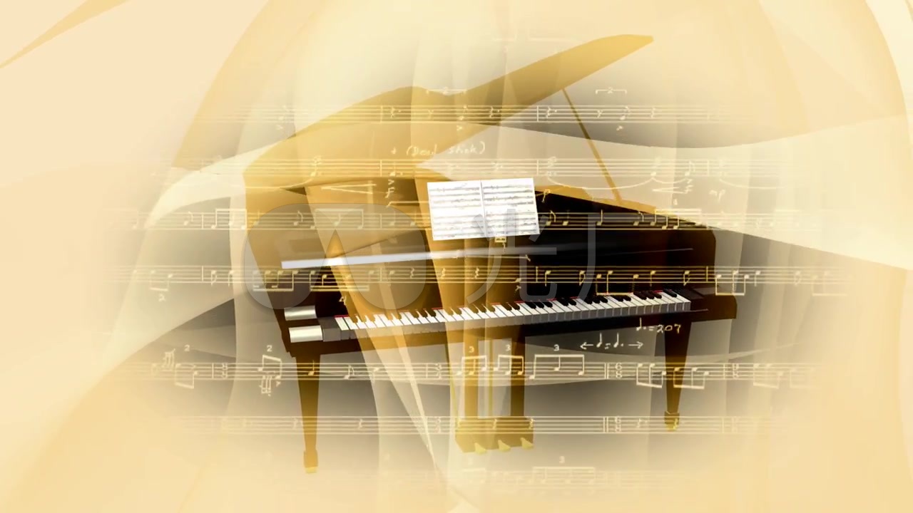 钢琴背景素材_1280x720_高清视频素材下载(编号:)__vj