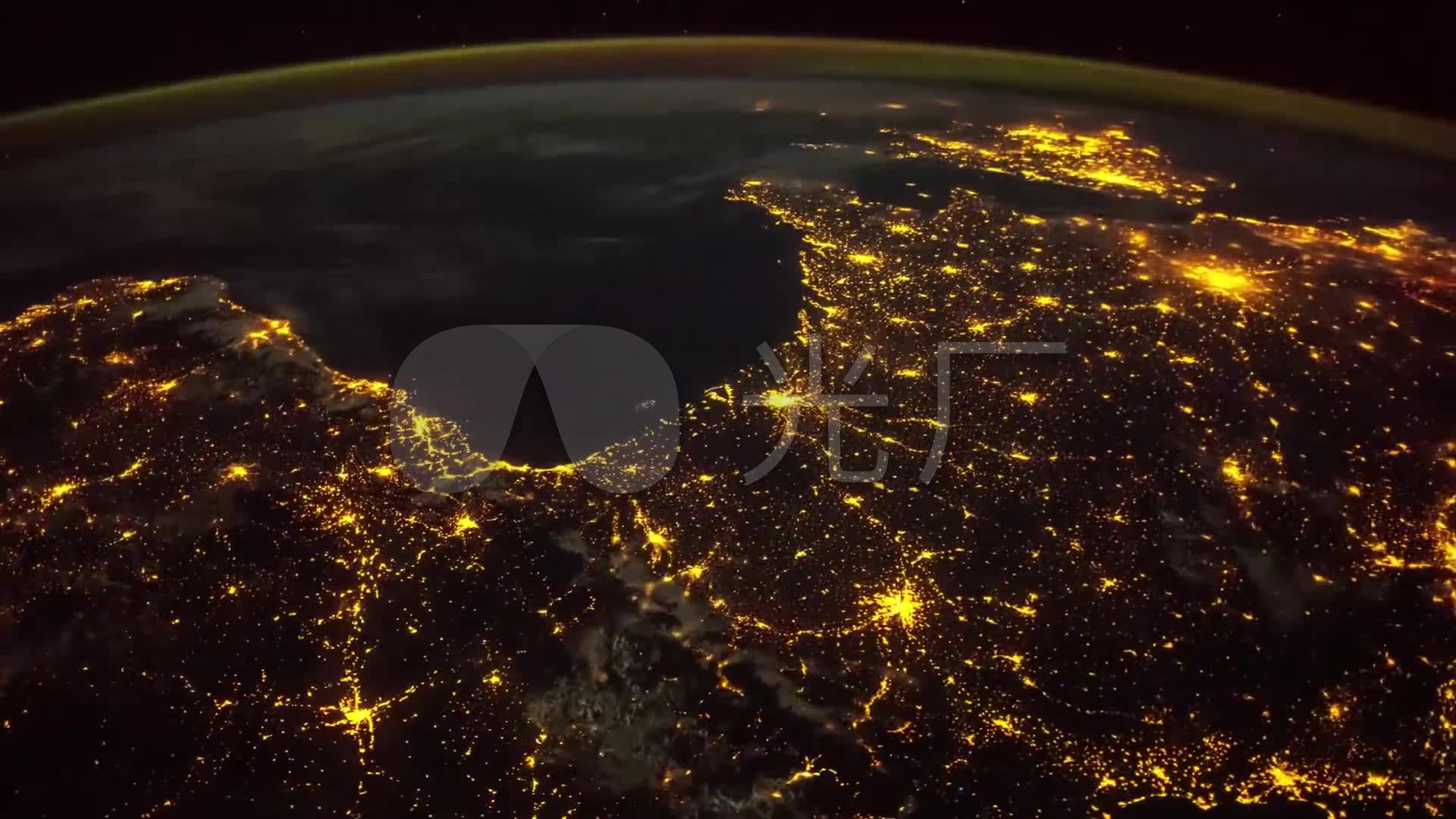 卫星实拍地球夜景