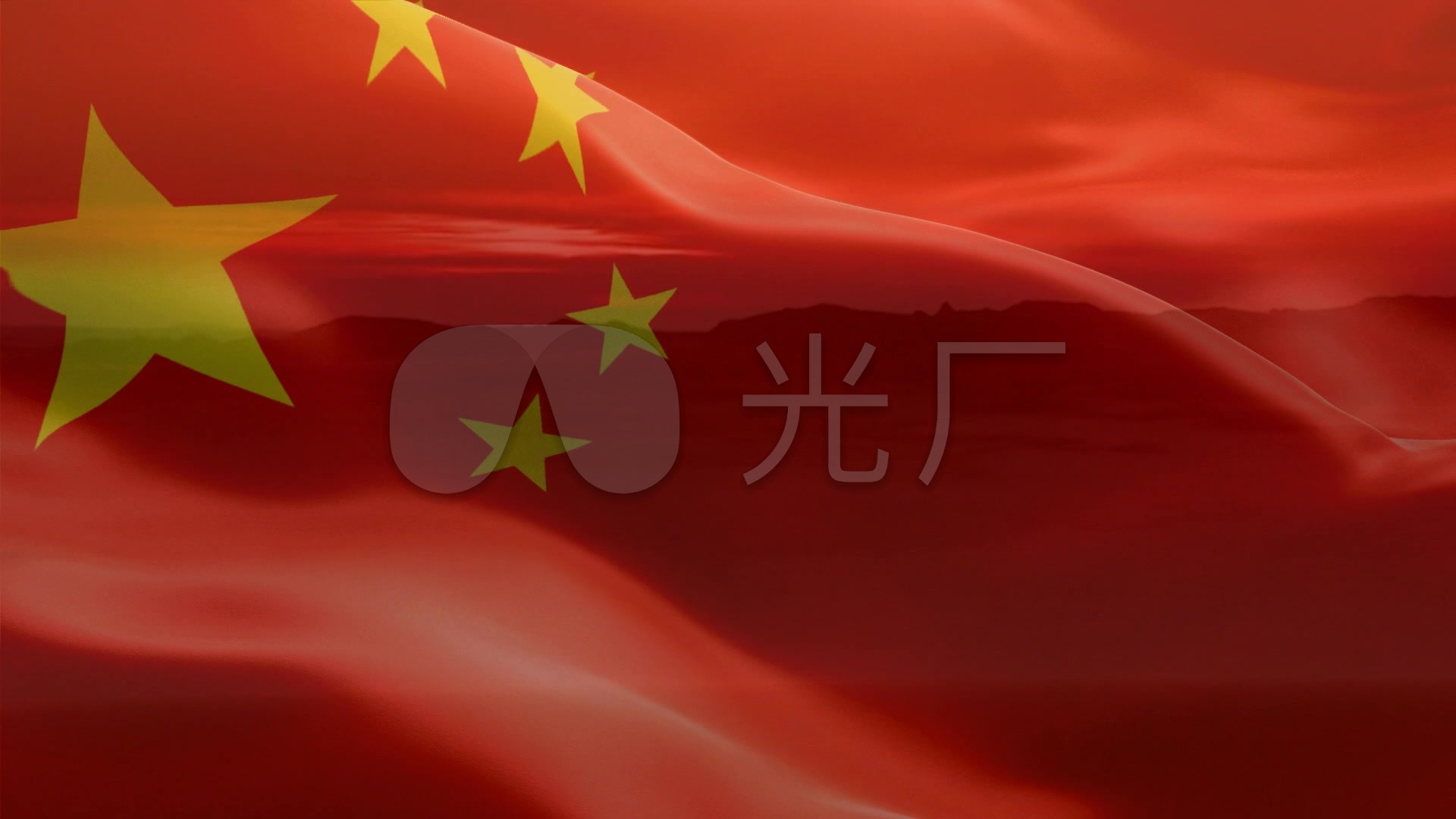 视频素材 舞台背景 中国风背景 红旗飘飘  来自视频原始文件或预览