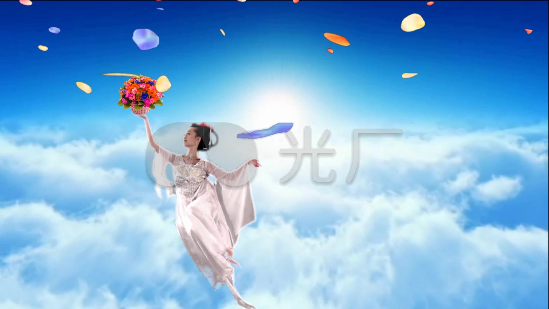 唯美天女散花_1920x1080_高清视频素材下载(编号:)