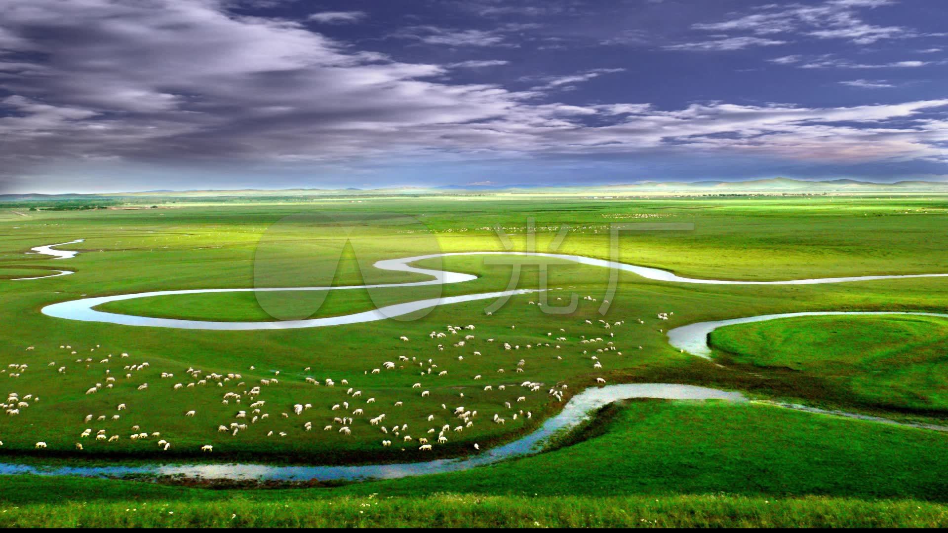 辽阔的蒙古草原新疆风景_1920x1080_高清视频素材下载