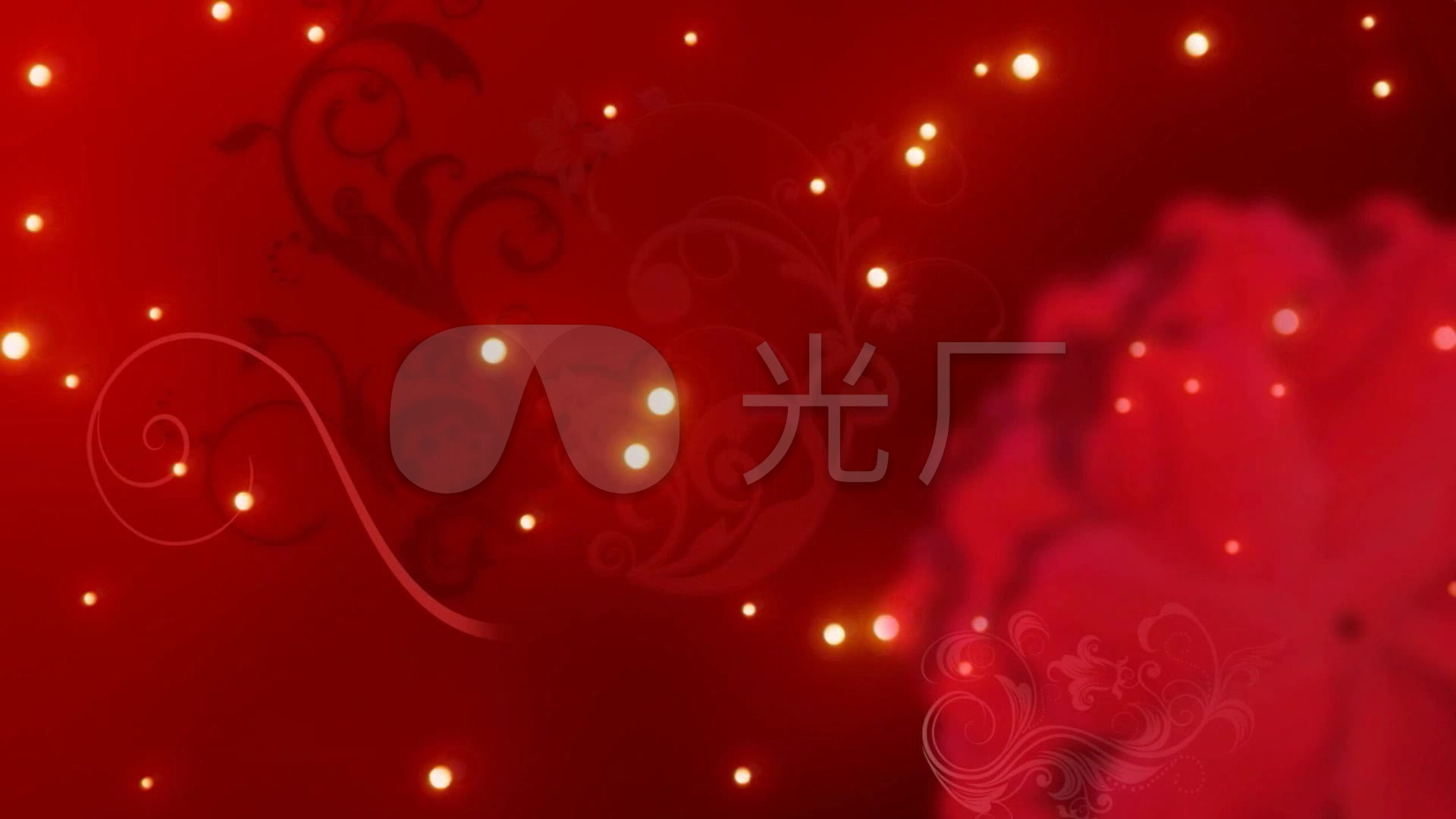唯美中国红婚礼舞台背景素材