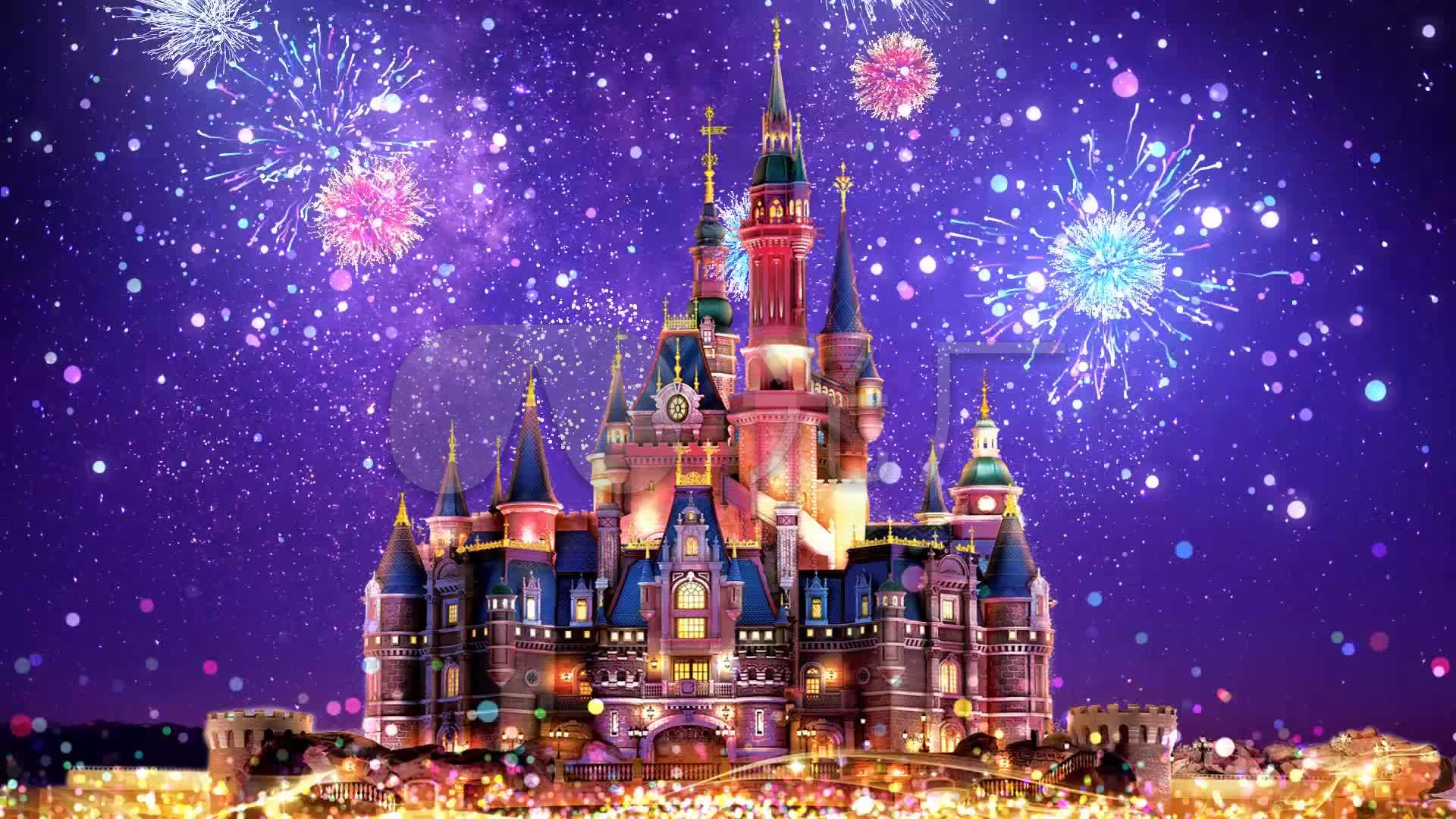 紫色迪士尼城堡背景 紫色 迪士尼 城堡背景圖片免費下載