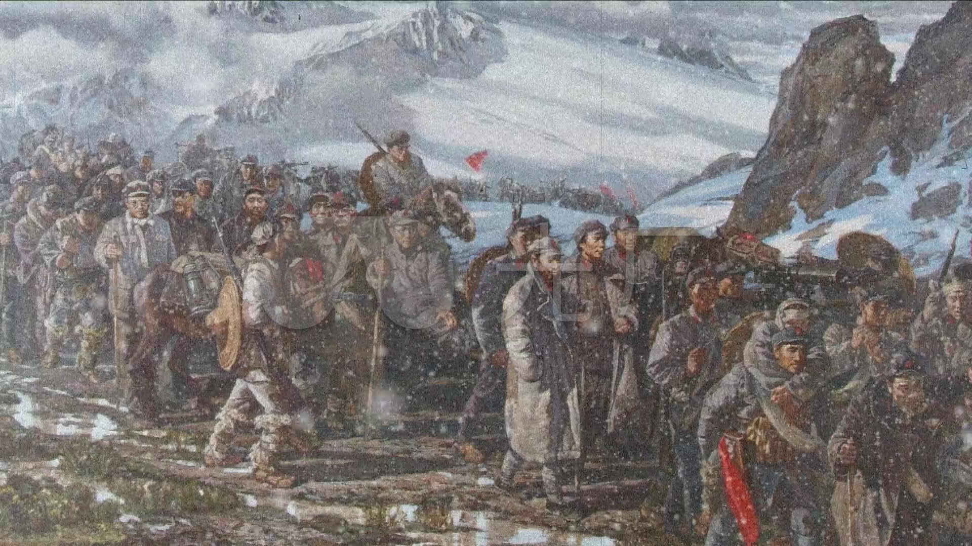 长征过草地苹果配乐筷子晚兄弟视频_1920X雪山小背景素材成品图片