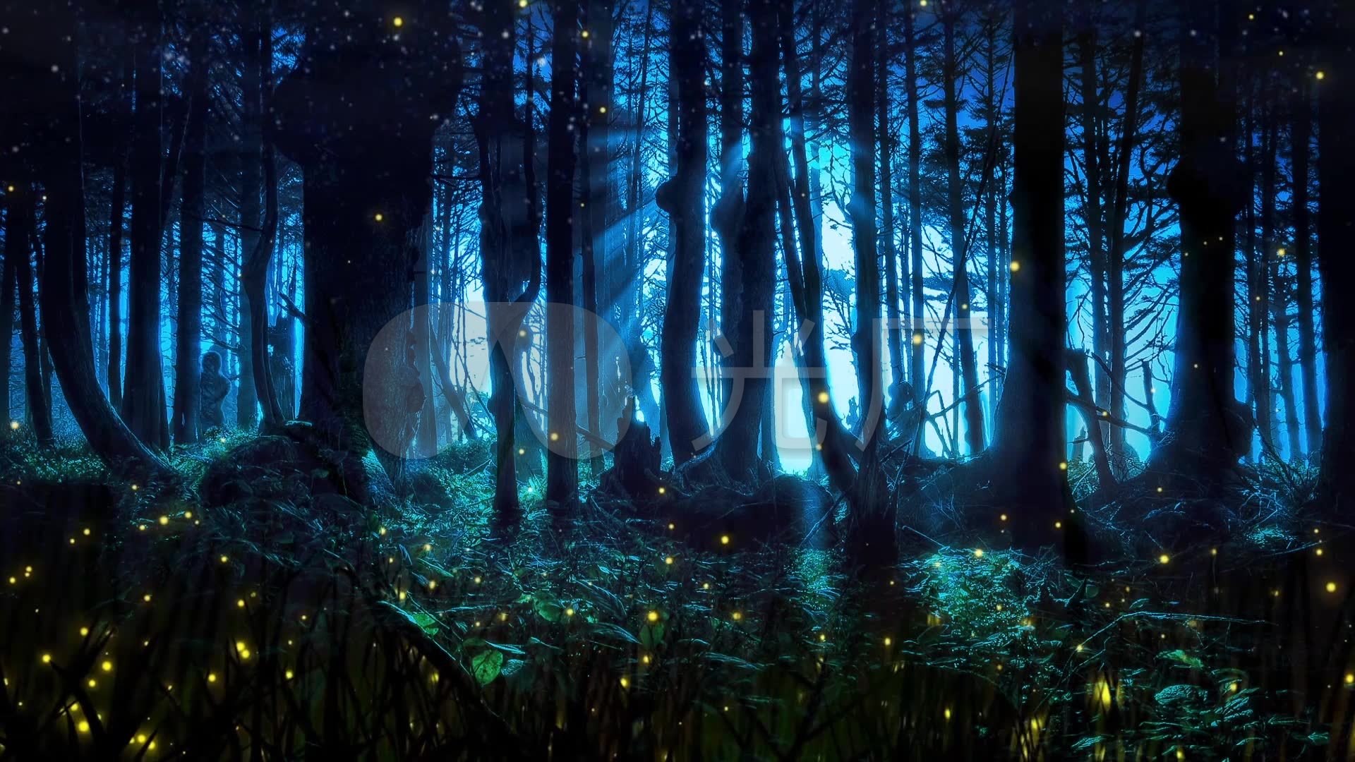唯美梦幻森林粒子仙境led舞台视频素材