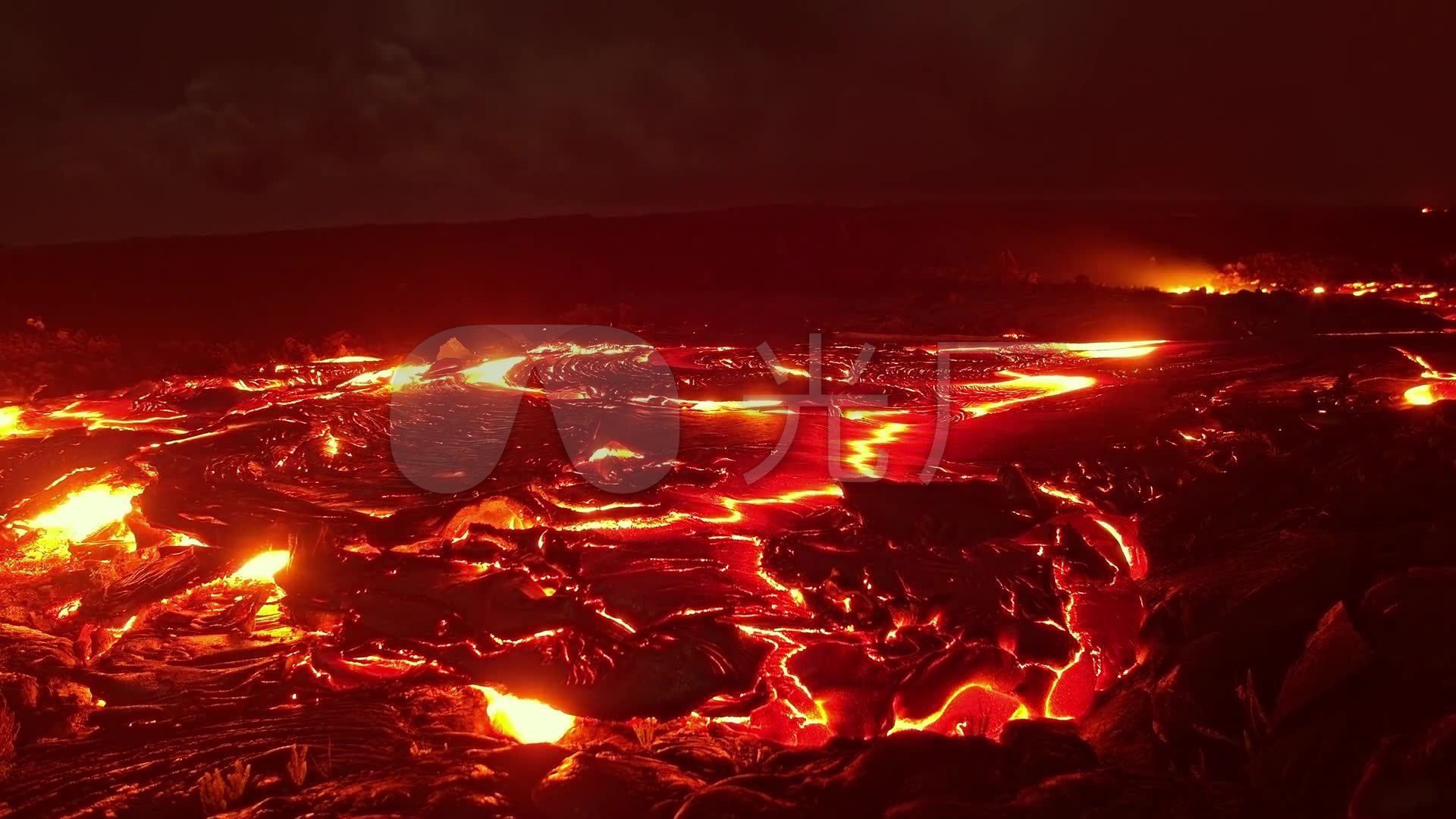 火山岩浆蠕动高温涌动地质灾害_1920x1080_高清视频素材下载(编号