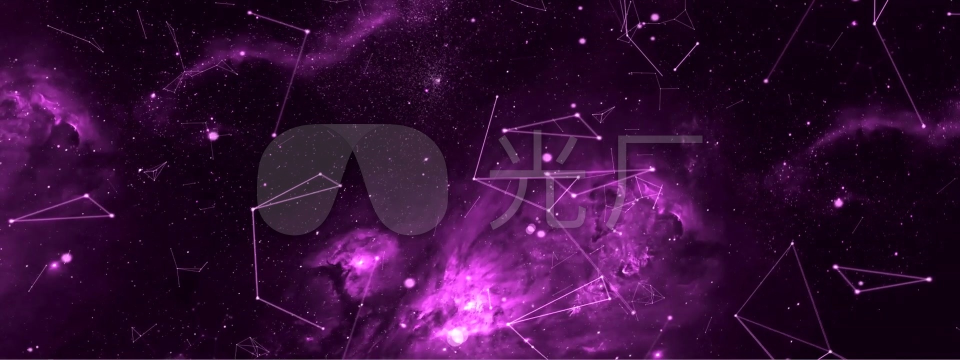 1920x720,1920*720 唯美紫色星空连线_1920x720_高清视频素材下载(编号:)