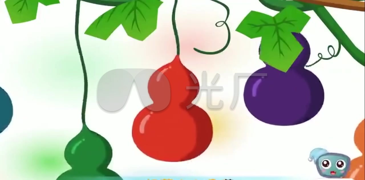葫芦娃卡通气氛舞led背景素材_1280x630_高清视频素材