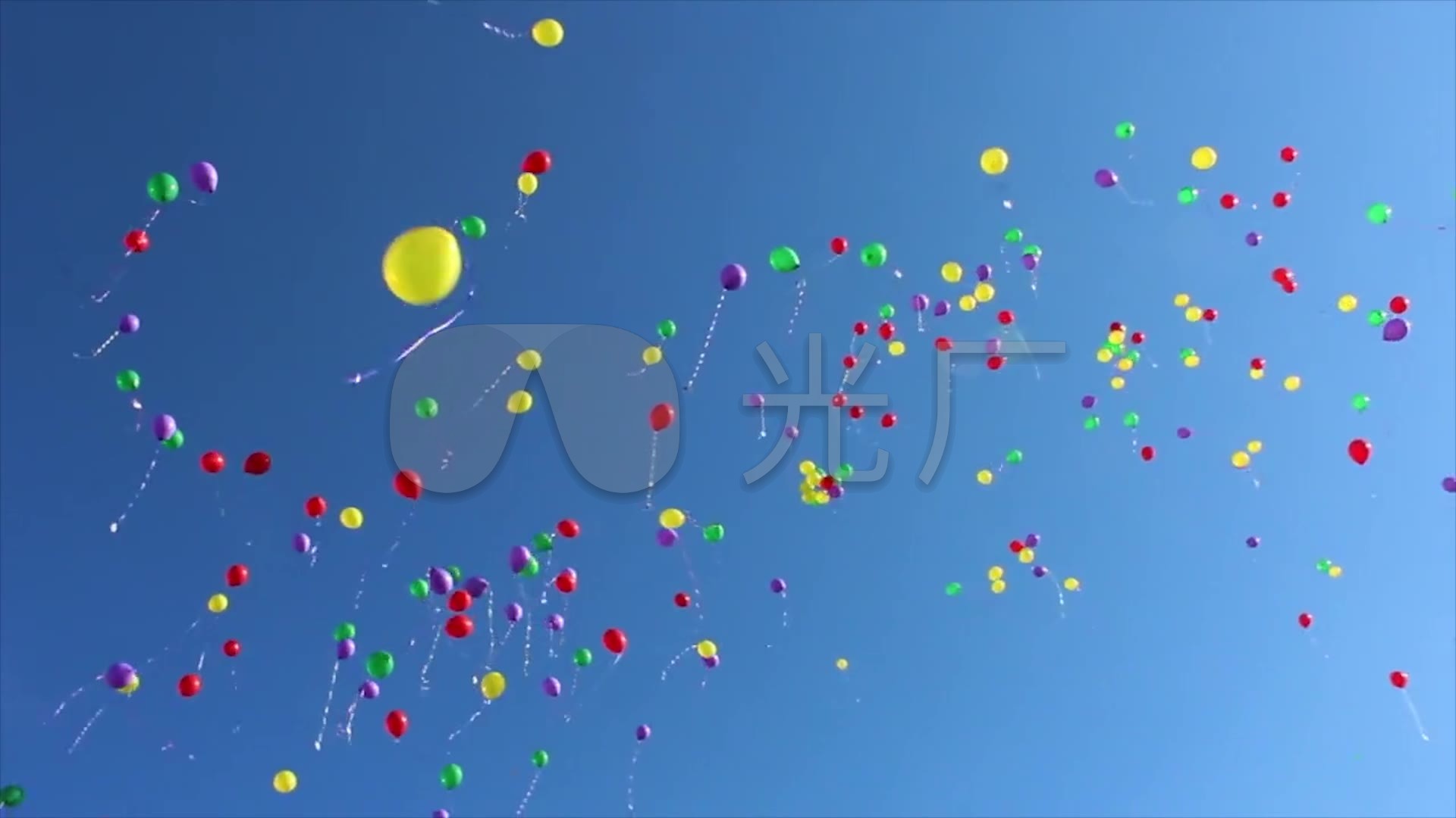 彩色气球 放飞 大量气球 唯美 动态