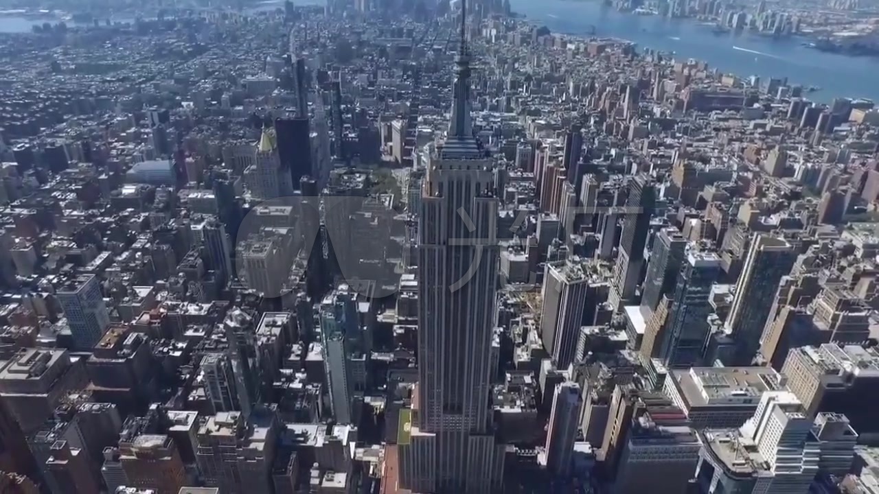 航拍美国纽约城市景点