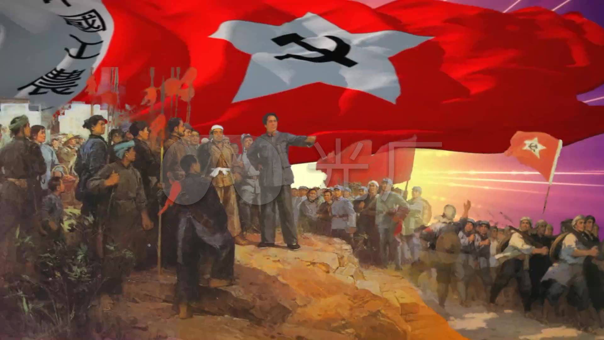 配乐成品秋收起义歌经典红歌_1920x1080_高清视频素材