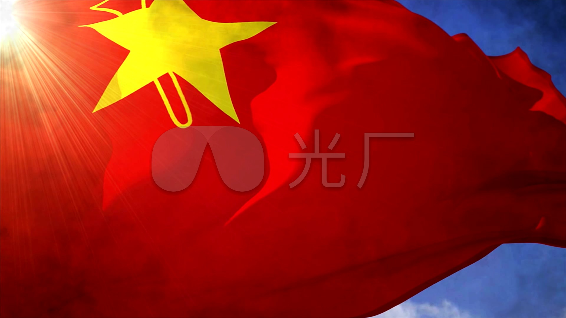 中国少先队队旗飘飘led背景视频_1920x1080_高清视频