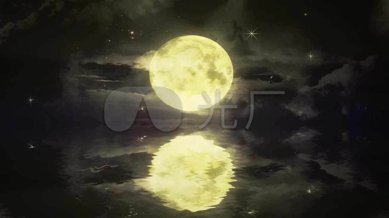 唯美月夜背景_1280x720_高清视频素材下载(编号:)__vj