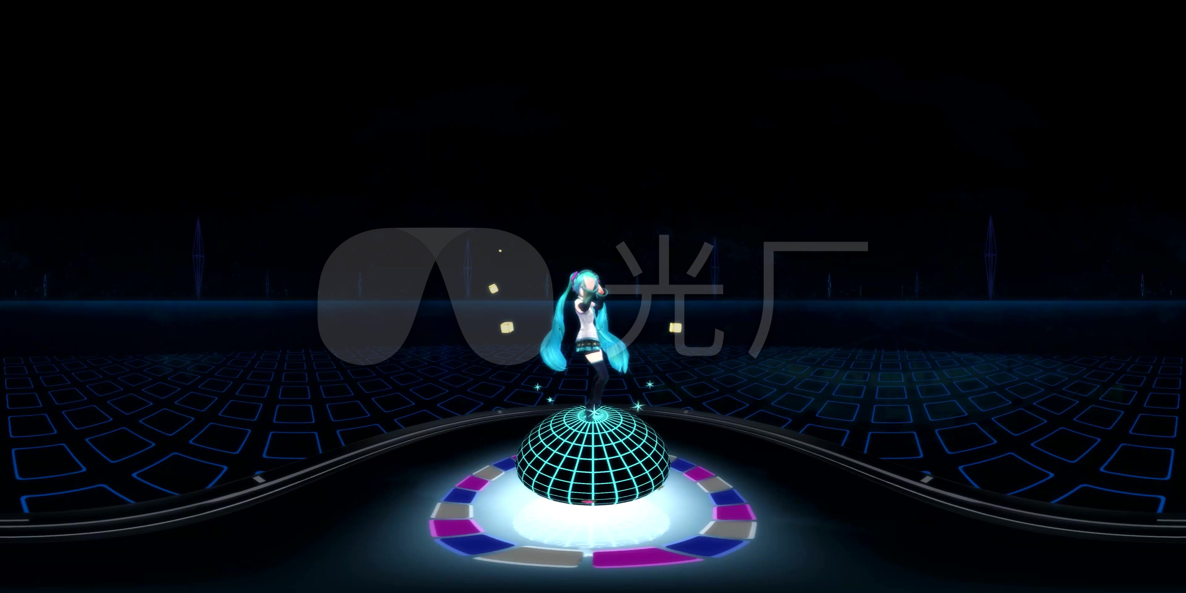 初音未来vr全景360视觉虚拟动画_3840x1920_高清视频素材下载(编号