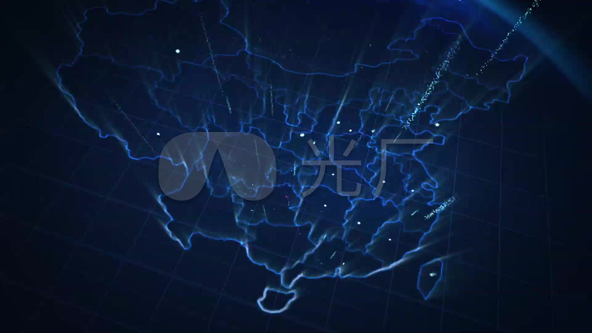 中国地图布局全国_1920x1080_高清视频素材下载(编号