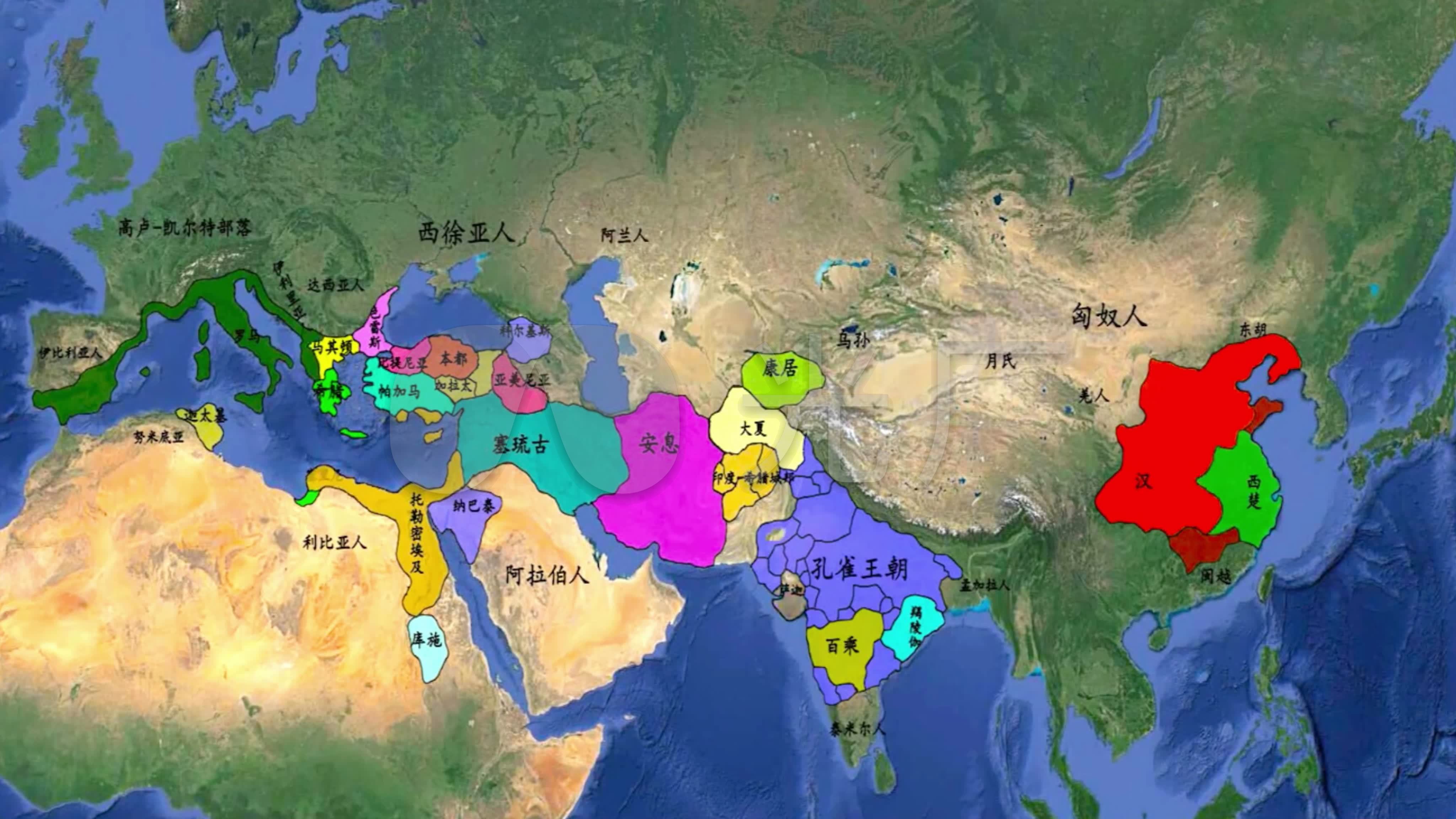 4K震撼世界文明5000年版图变迁视频_4096X2