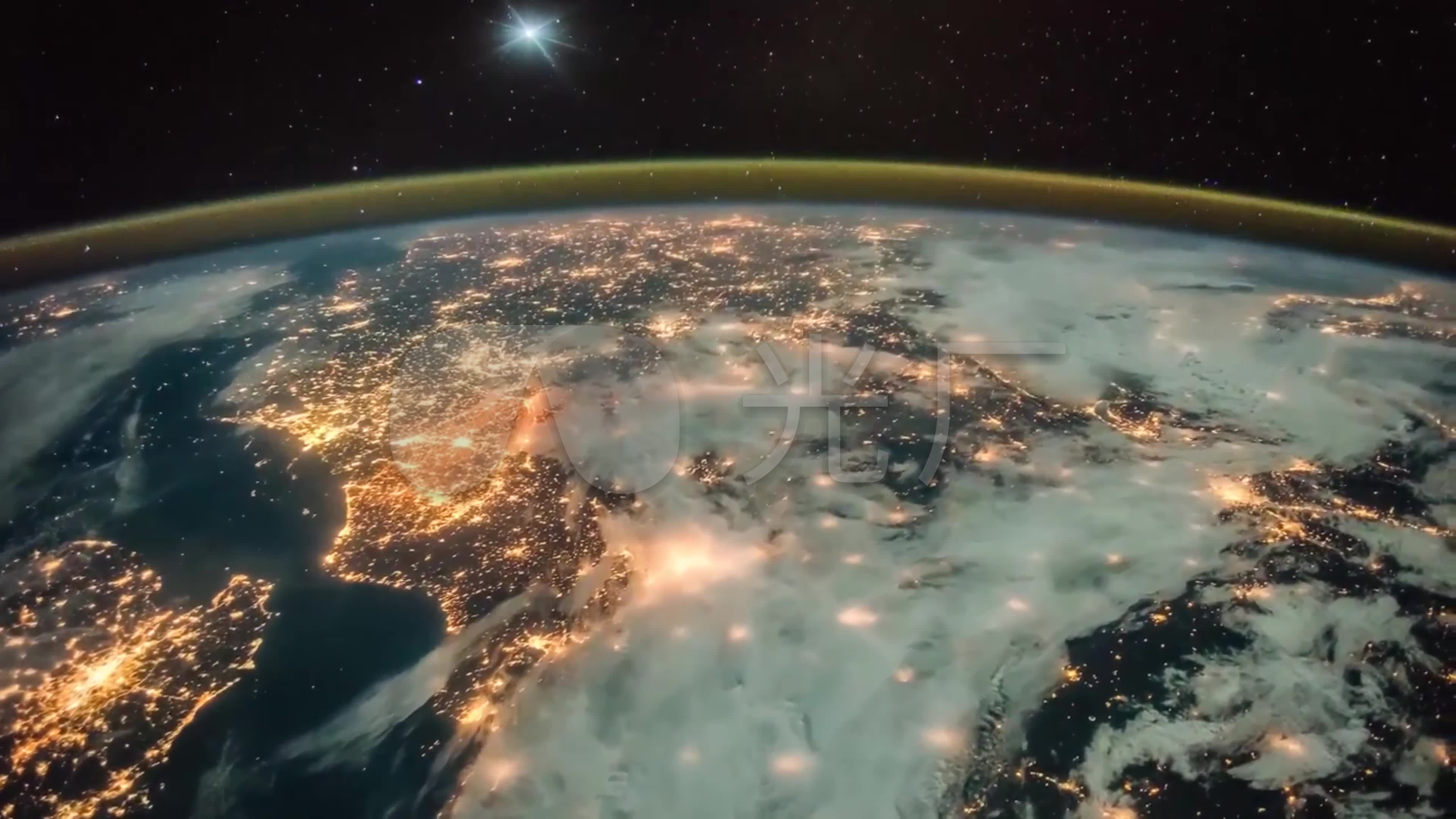宇宙太空卫星航拍地球星球自转5984_3840x2160_高清