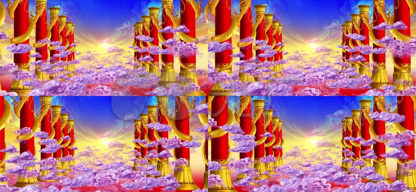 天宫祥云龙柱2