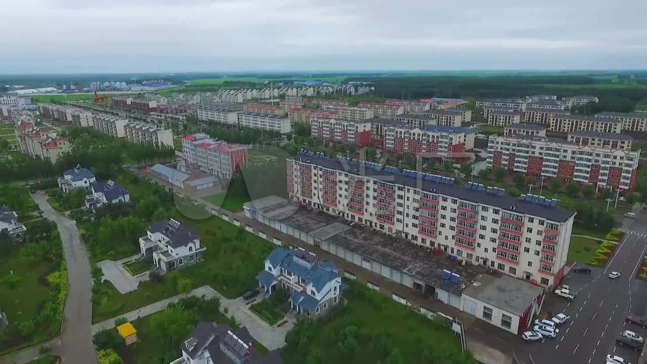 航拍黑龙江国营八五八农场_1280x720_高清视频素材(:)