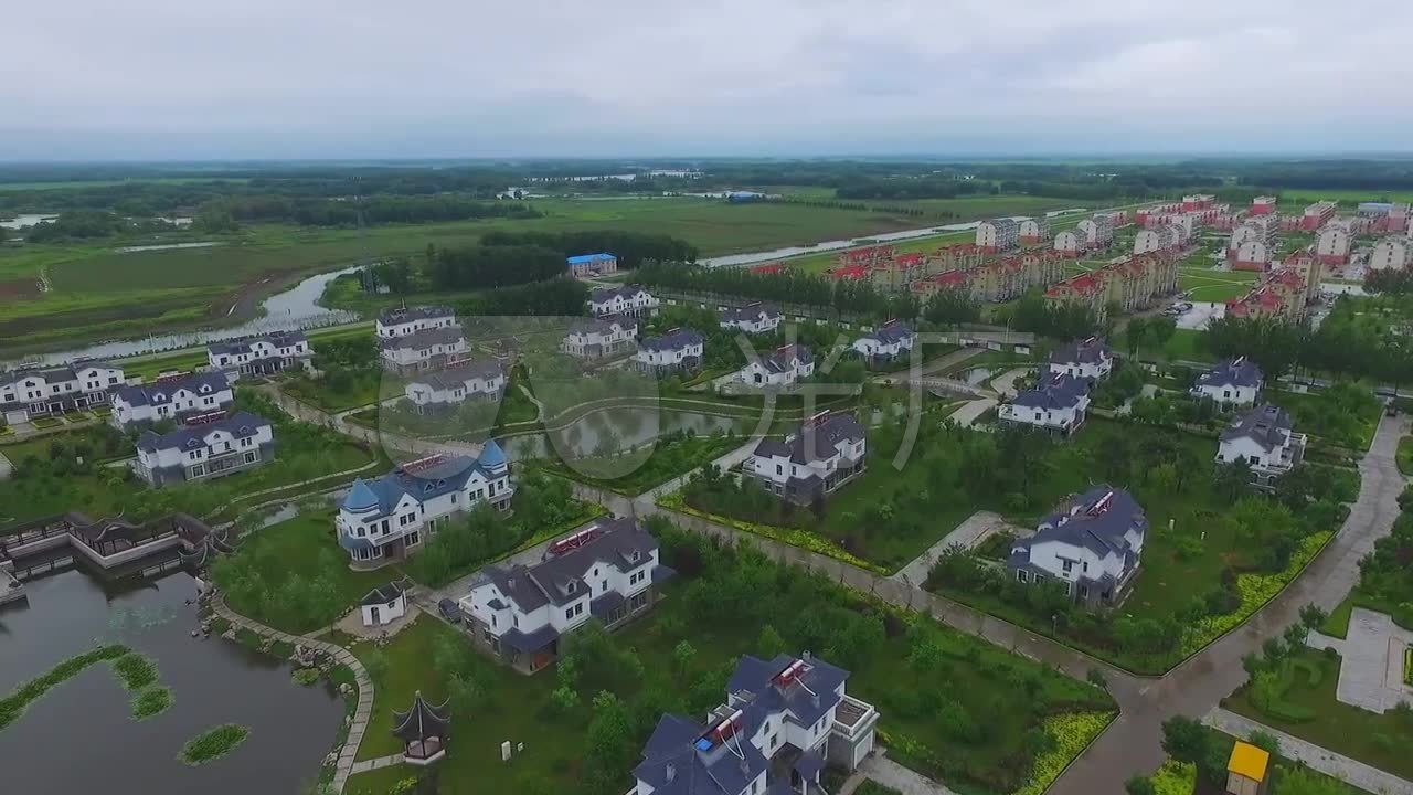 航拍黑龙江国营八五八农场_1280x720_高清视频素材(:)