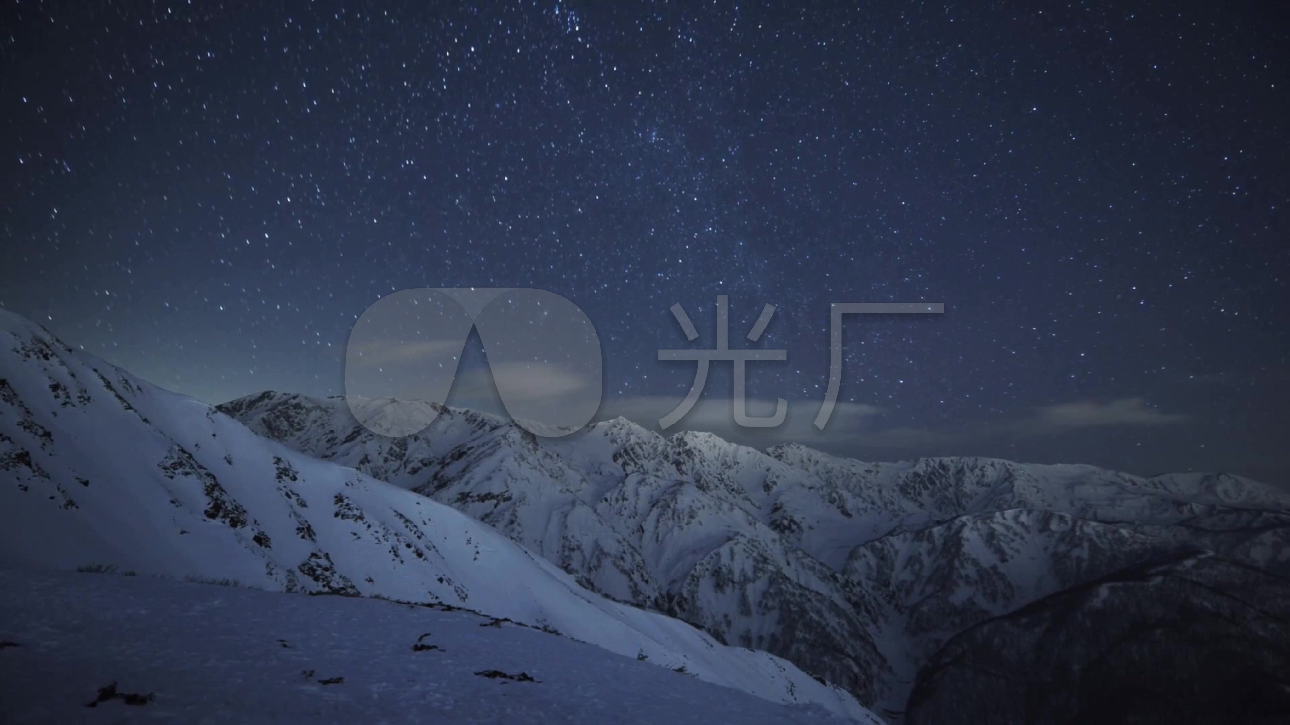 4k雪山星空日出日落自然风光