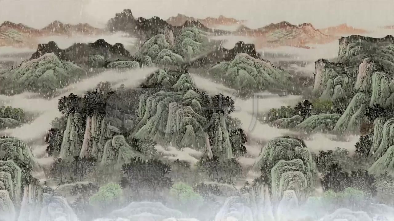 愚公移山mv国画版视频背景