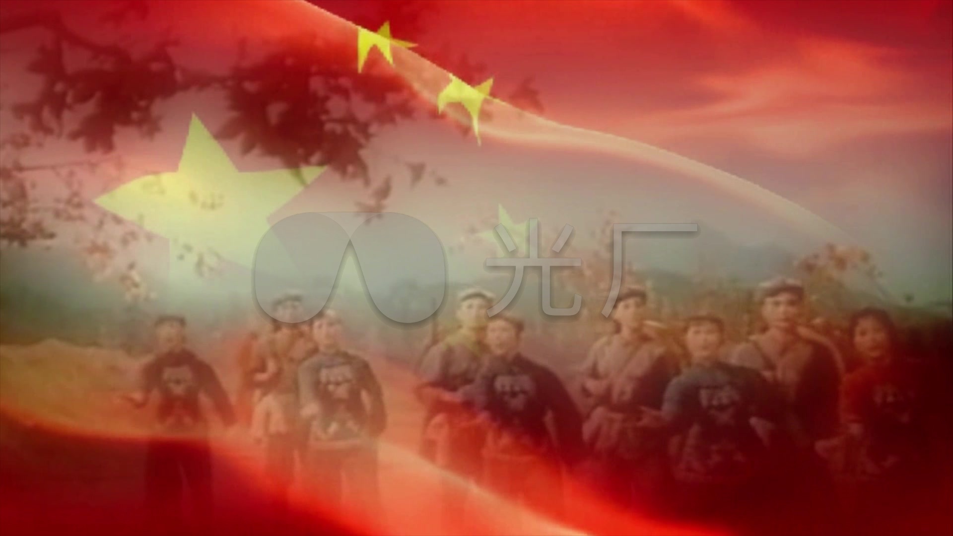 视频素材 舞台背景 中国风背景 十送红军  来自视频原始文件或预览