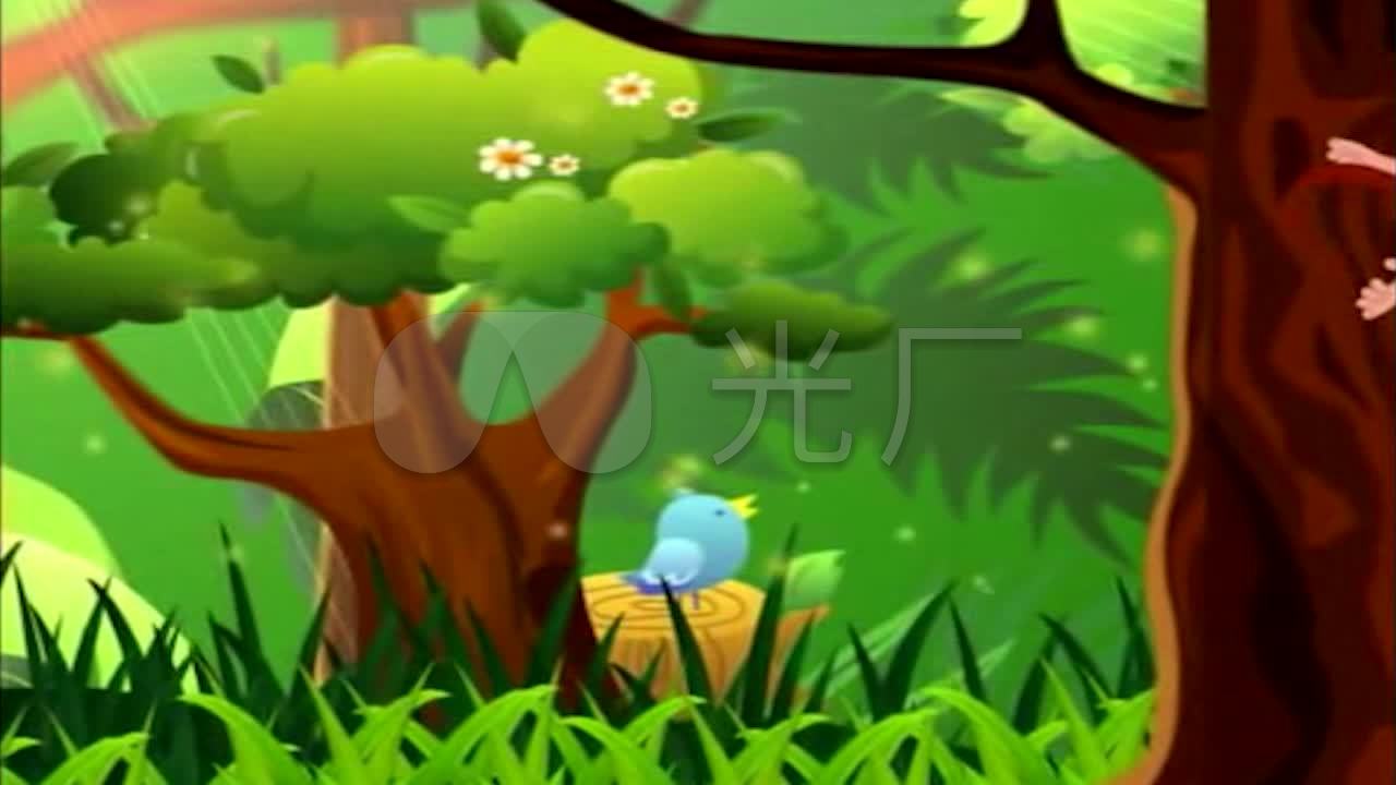 配乐幼儿情景童话剧小红帽led视频背景_1280x720_高清