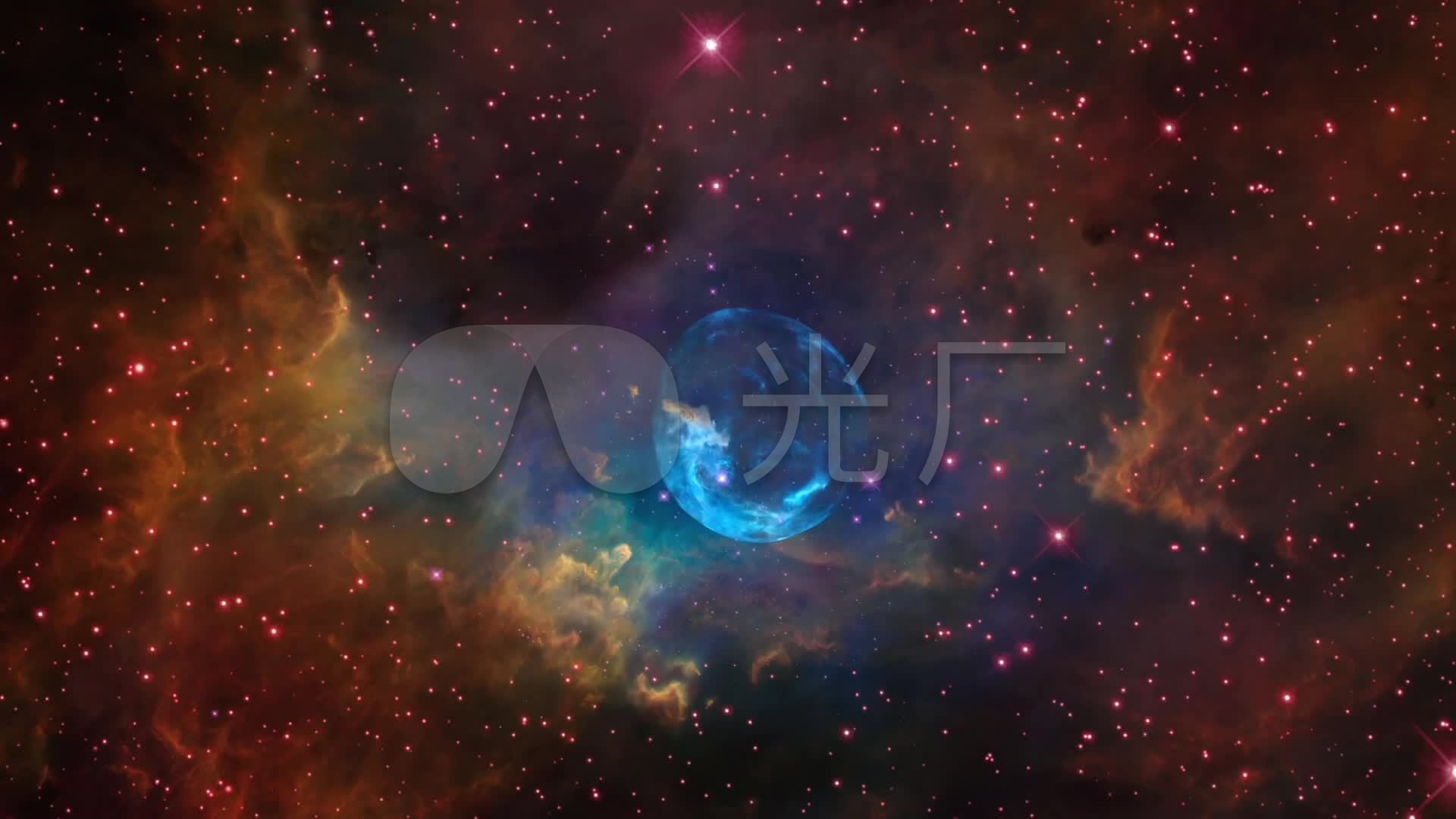 超赞宇宙蓝色星球_1920x1080_高清视频素材下载(编号