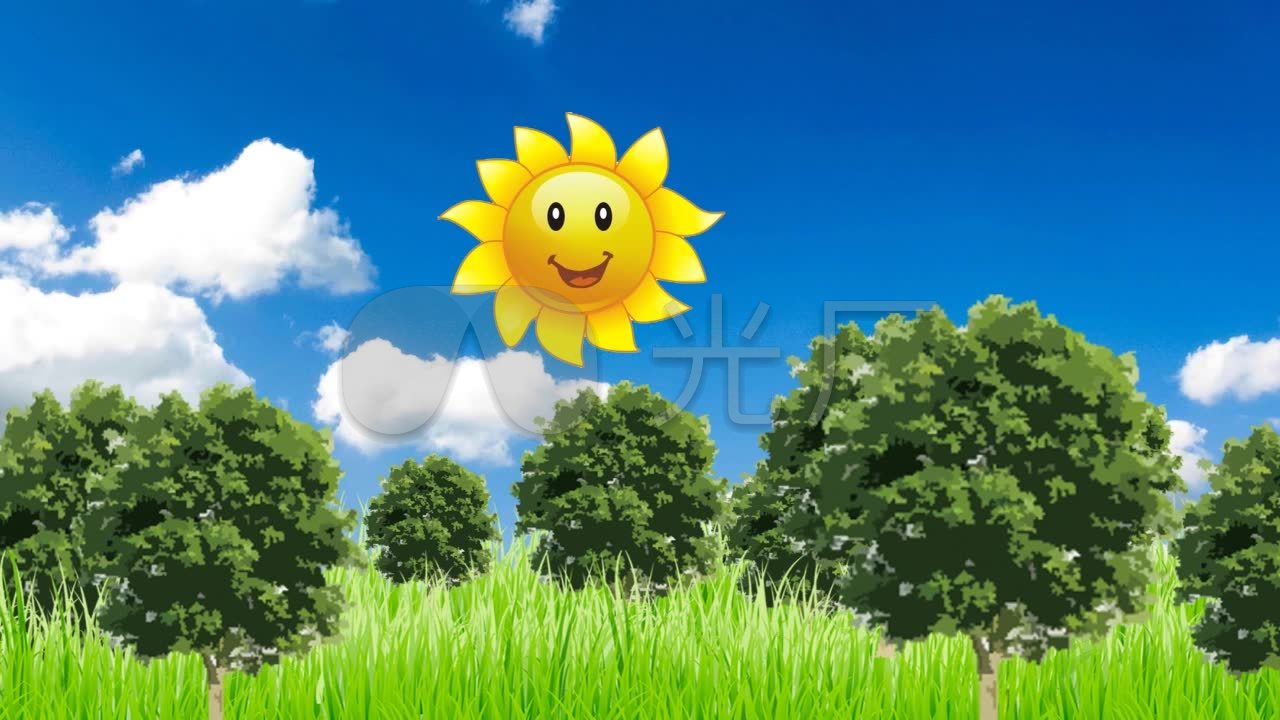 配乐幼儿情景剧亲亲我的小树led视频背景_1280x720