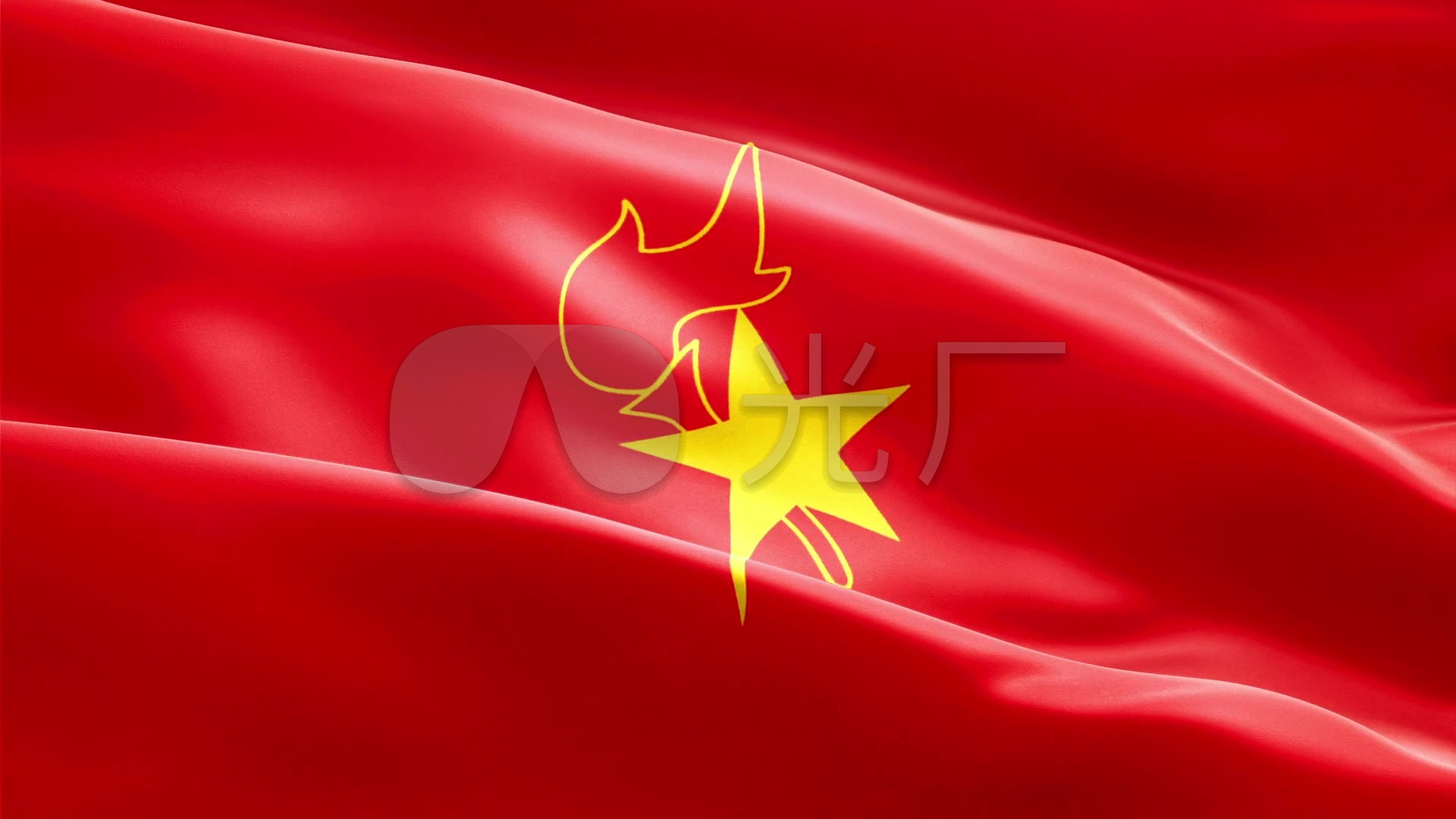 少先队员国旗红旗_1920x1080_高清视频素材下载(编号:706659)_舞台