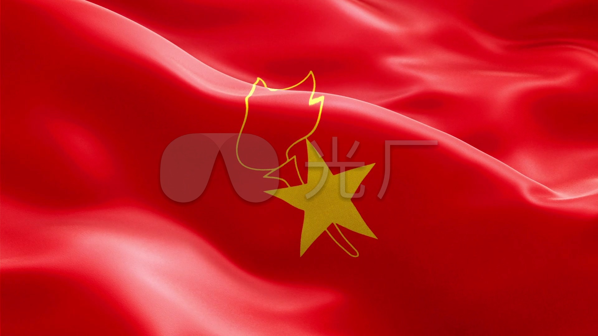 少先队员国旗红旗_1920x1080_高清视频素材下载(编号:706659)_舞台