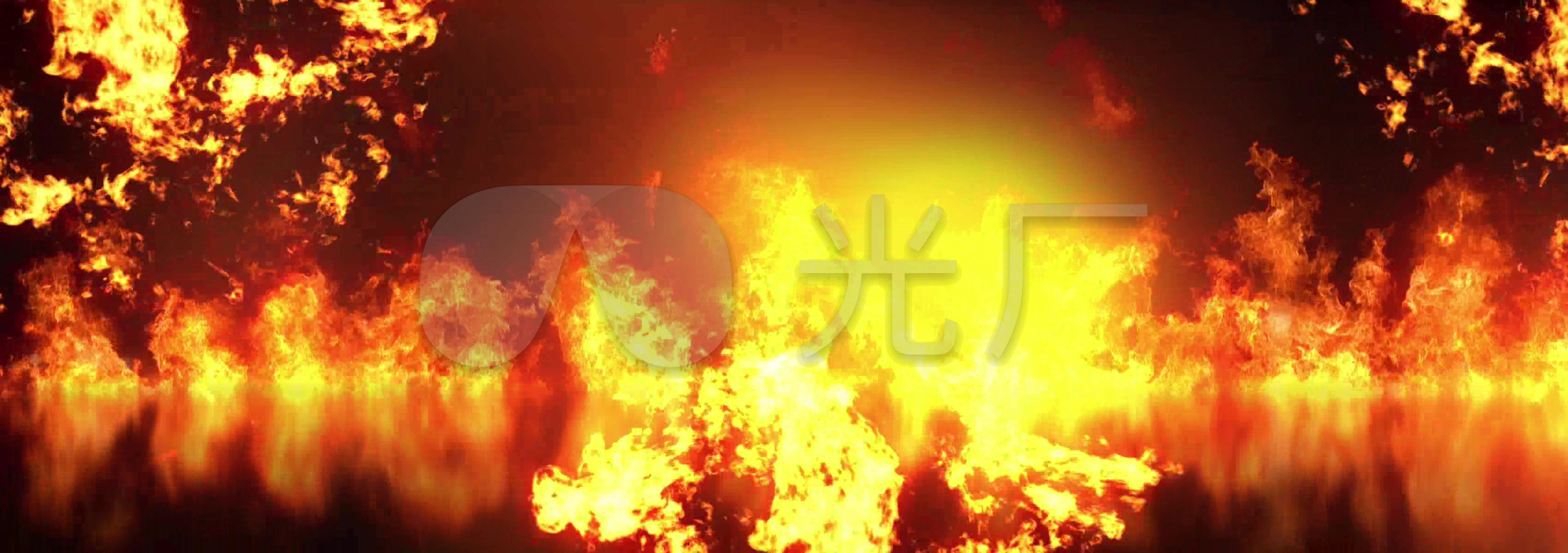 火燃烧主屏_3400x1200_高清视频素材下载(编号:713650)_影视包装_vj师