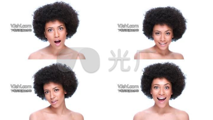 烫发美女表情包